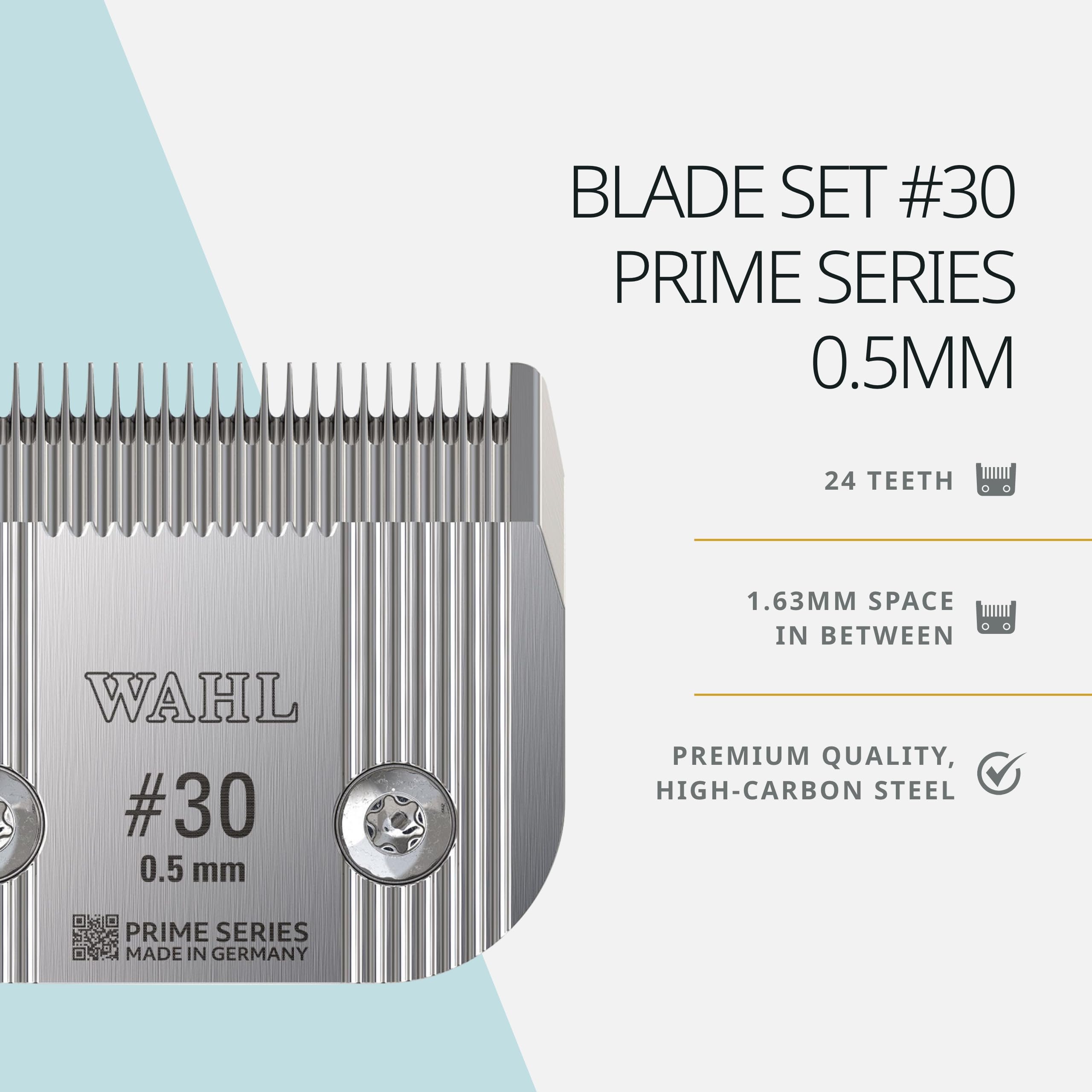 WAHL Pro Animal Prime Series Blades - Professional Fine Tooth Pet Clipper for Horse, Cat & Dog Grooming - Made from High-Carbon