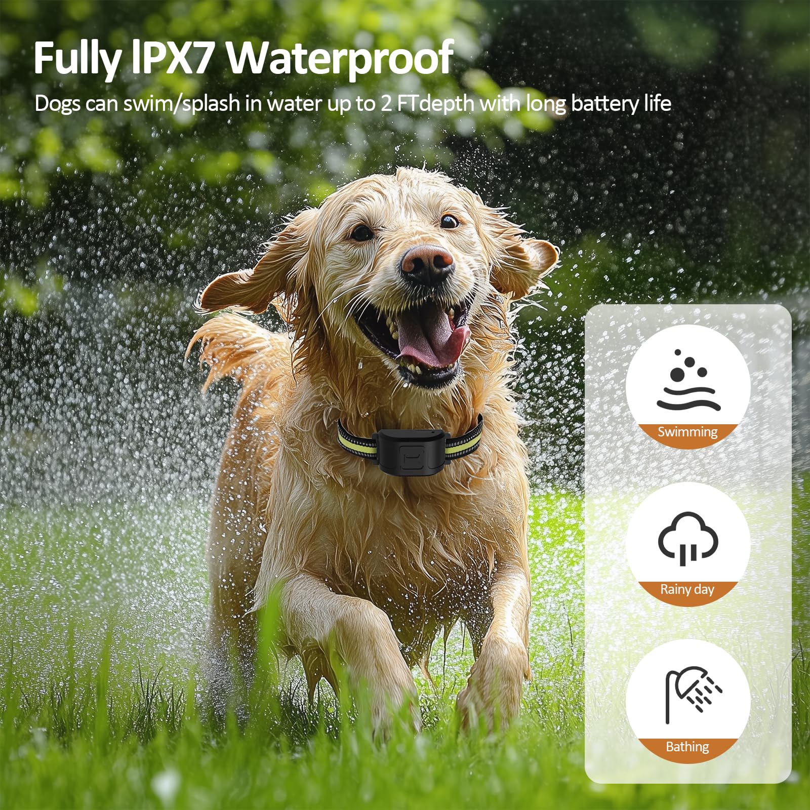 Wireless Dog Fence System, 2.4Ghz Pet Containment & Training Collar With Remote, Adjustable Electric Fence For Dogs, Rechargeabl