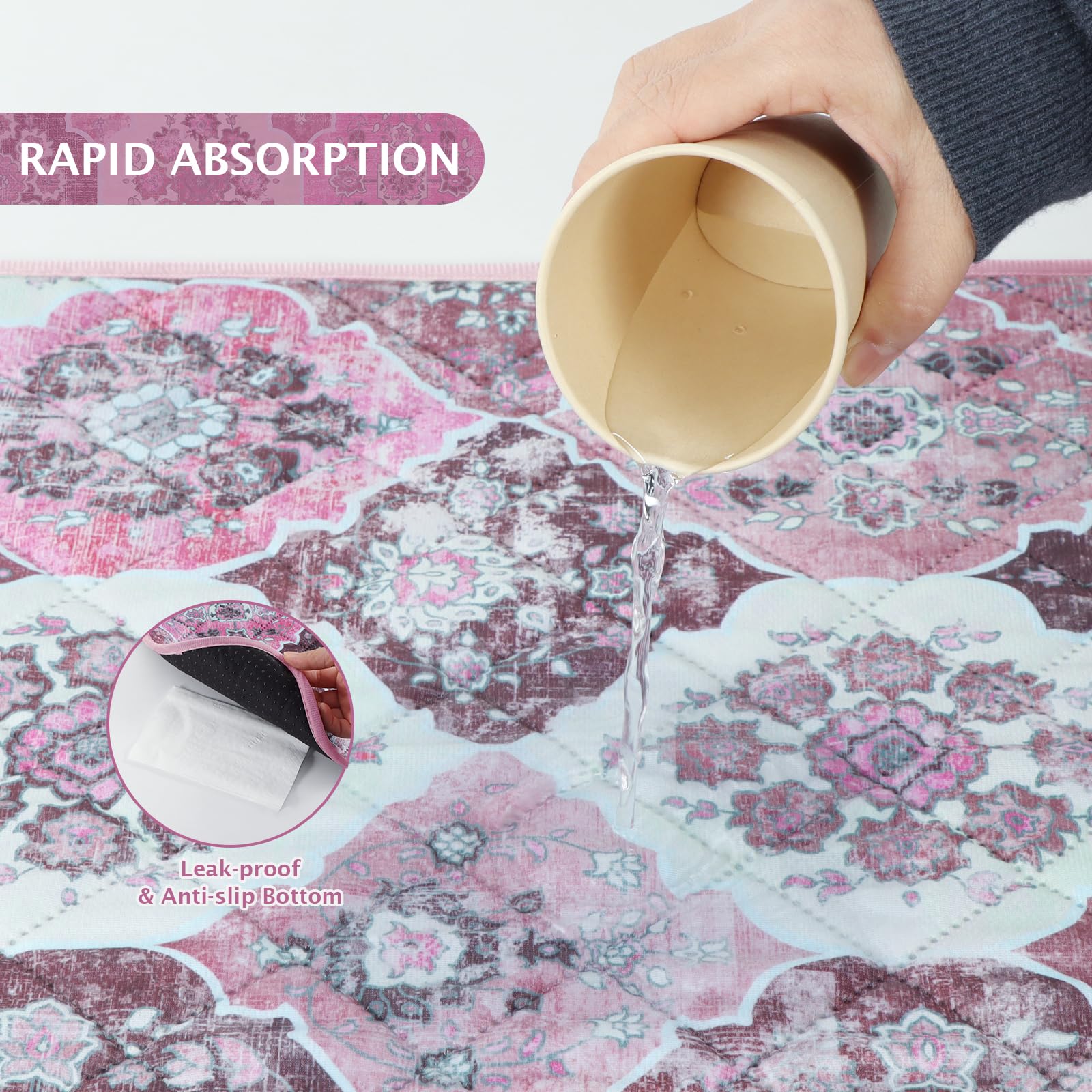 Ieuumler Washable Pee Pads For Dogs, 1 Pack Reusable Pee Pads For Dogs Non-Slip Grip, Super Absorbent Waterproof Puppy Pads For