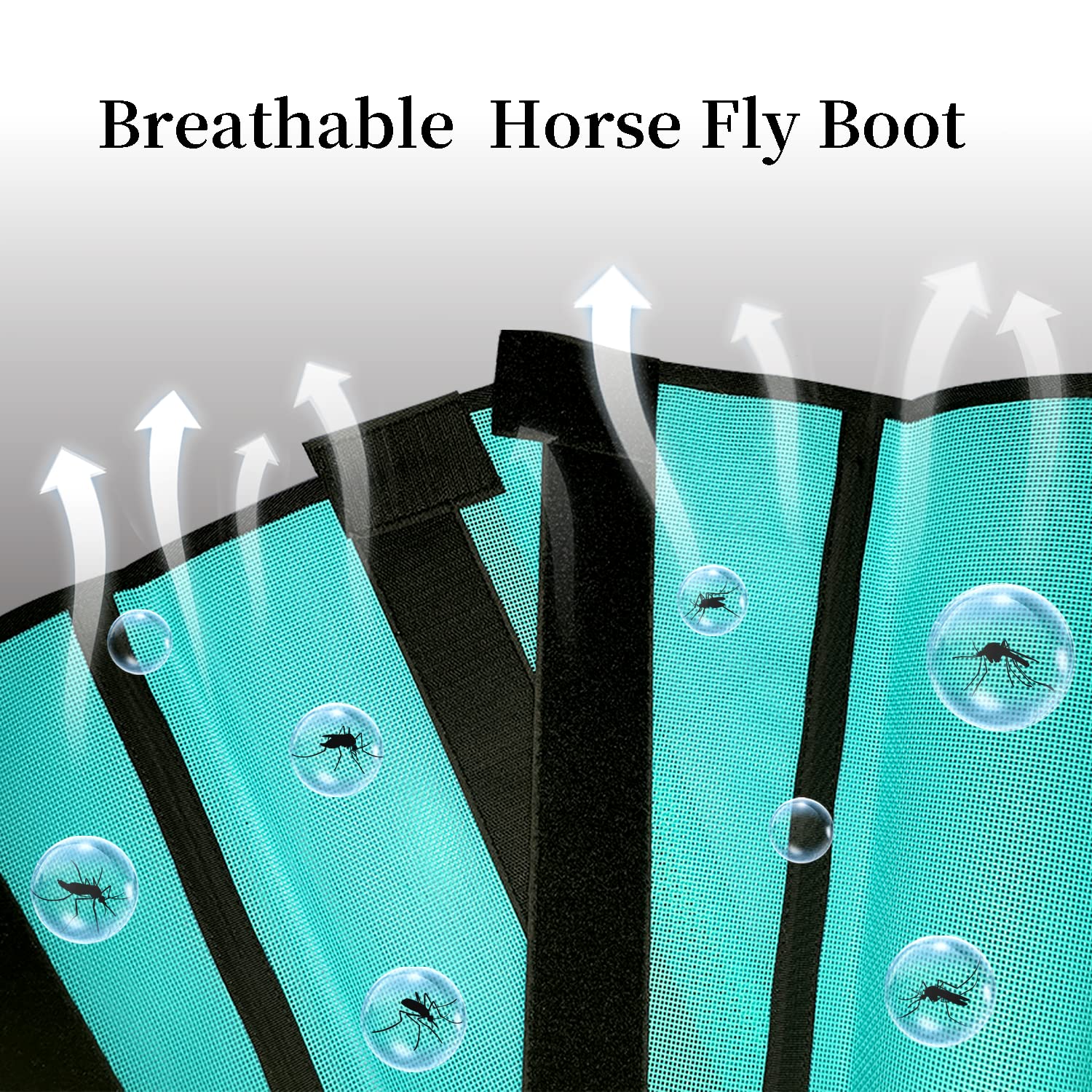 Nizhome 8 Pack Horse Fly Boots, Horse Leggings Set Of 8, Breathable Mesh Fitting Boots For Horses, Horses Leggins Horse Supplies