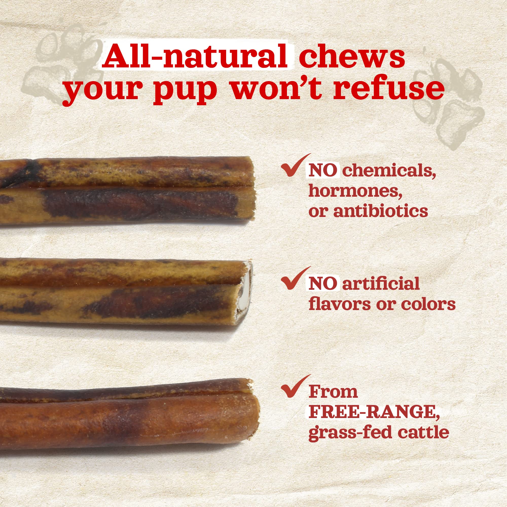 Natural Farm Peanut Butter Stuffed Collagen Sticks for Dogs (12 Inch, 5-Pack), Rawhide-Free Collagen Sticks, Natural Long Lastin