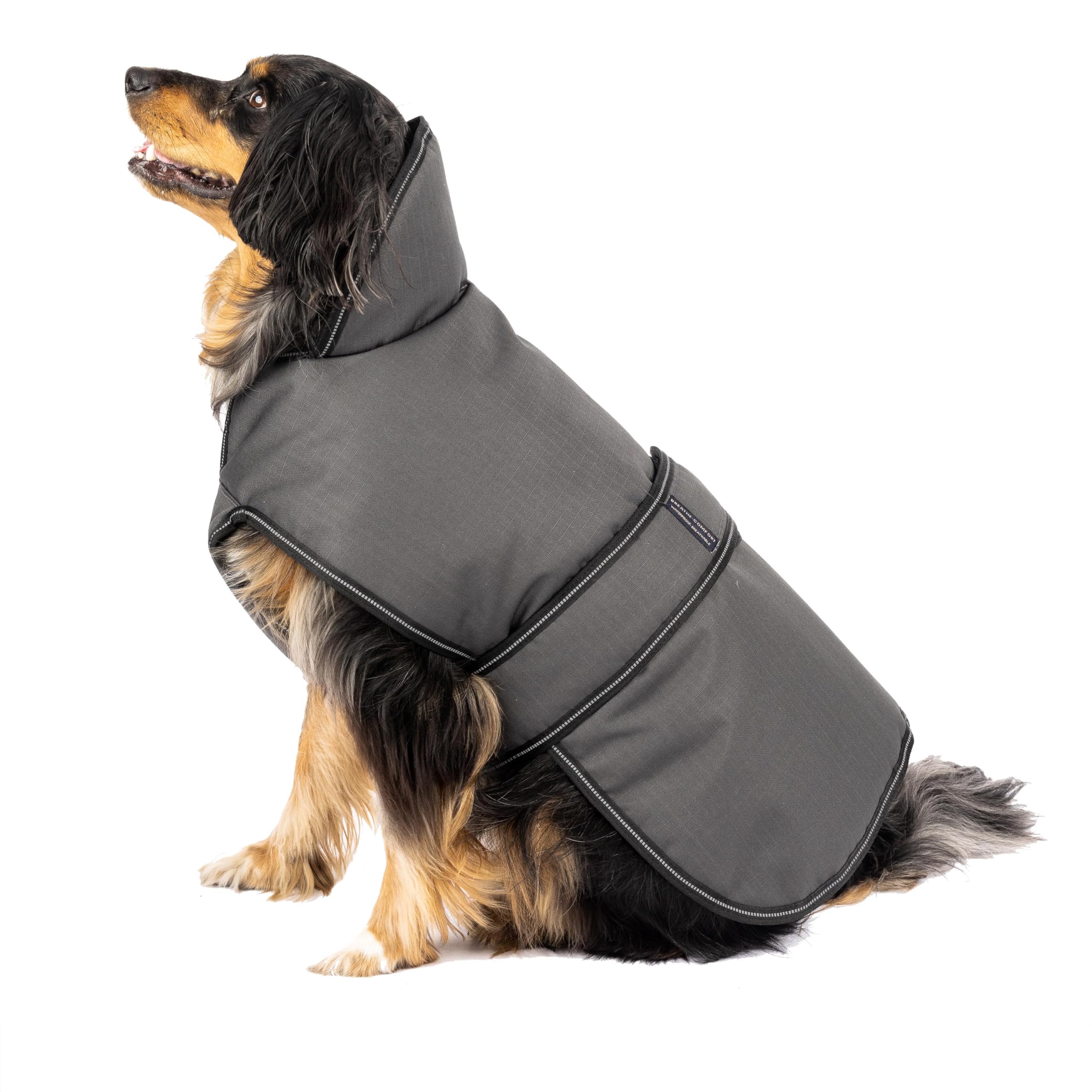 Petrageous 7303Cgl Juneau Waterproof Winter Dog Coat With Full Chest Coverage And Leash Opening - 19-Inch Long Heavyweight Jacke