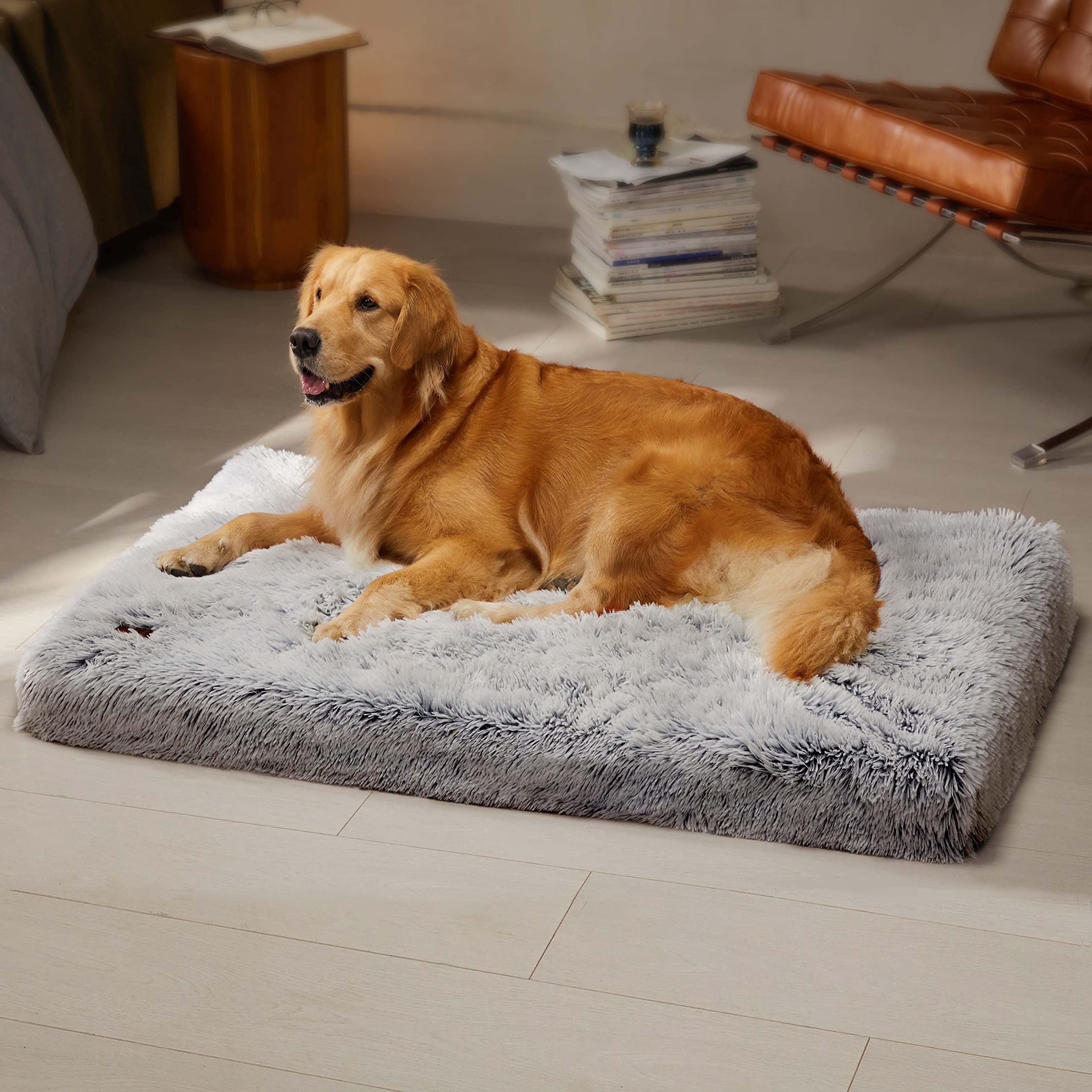 Western Home Large Dog Bed For Medium Large Dogs, Orthopedic Egg Crate Foam Dog Bed Waterproof Mattress With Removable Washable Cover, Dog Crate Bed With Non-Slip Bottom For Extra Large Dog