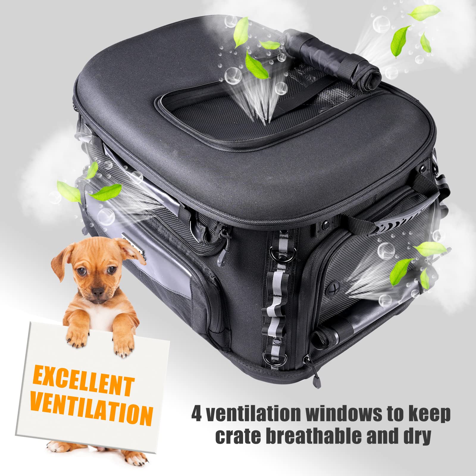 Hutexico Motorcycle Dog Carrier, Portable Pet Carrier Pet Travel Bag Cat Carrier Bag For Harley Street Glide Road King Touring T