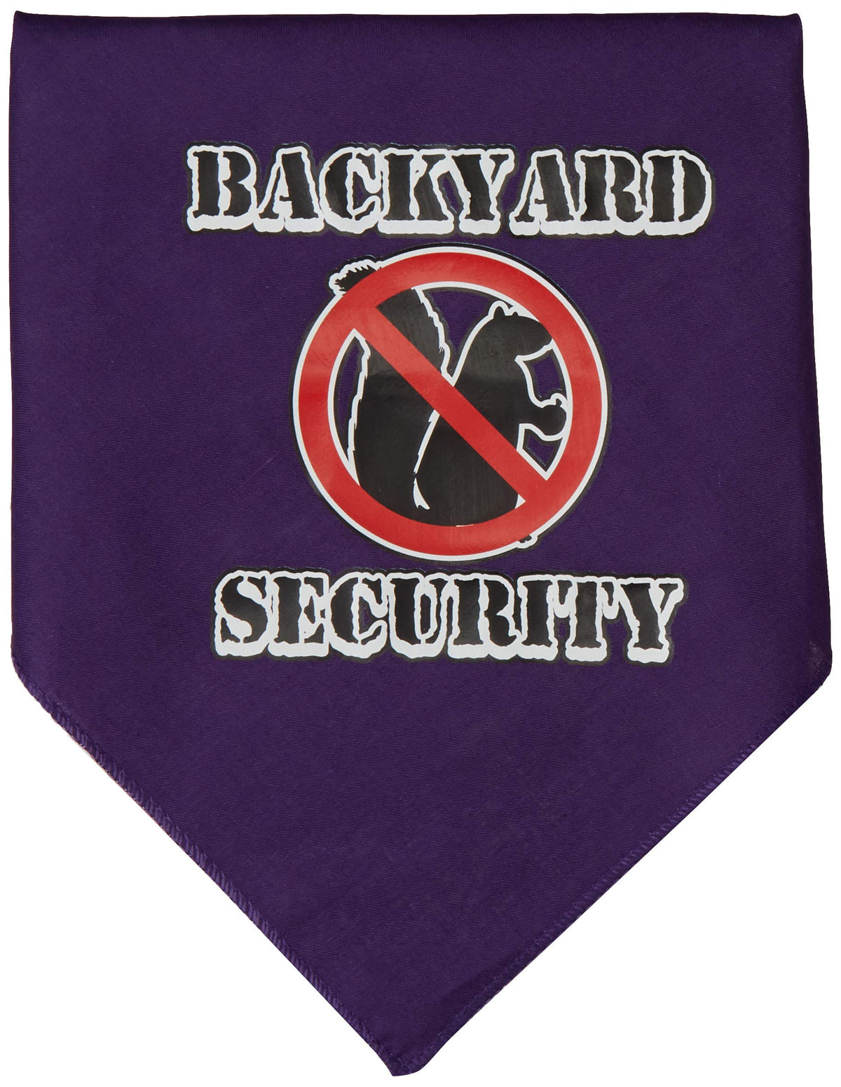 Pet and Dog Bandana Screen Printed, &quot;Backyard Security&quot; Purple Small