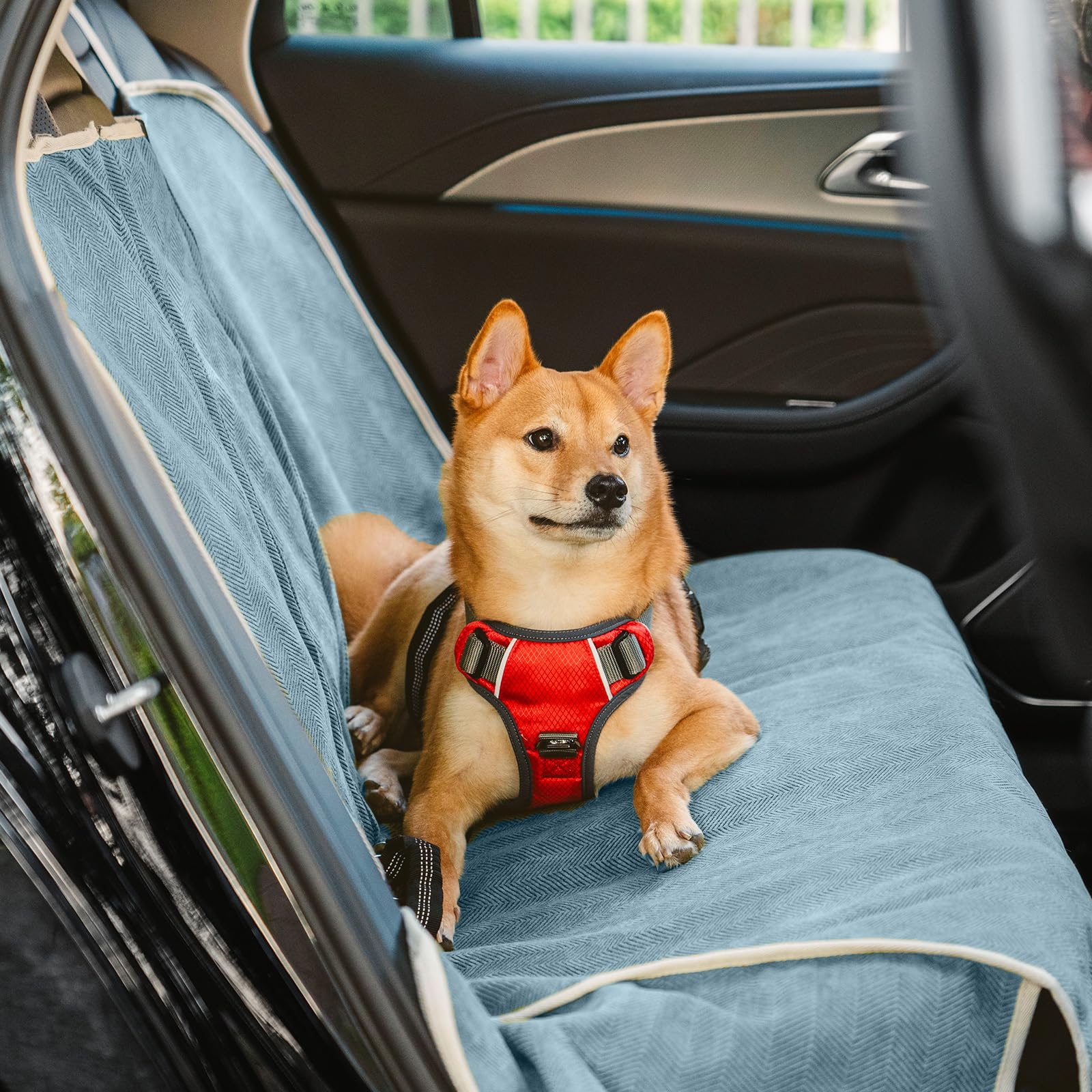 Funny Fuzzy Dog Car Seat Cover For Back Seat, Waterproof, Scratchproof Car Seat Protector For Dogs Nonslip, Dog Back Seat Covers
