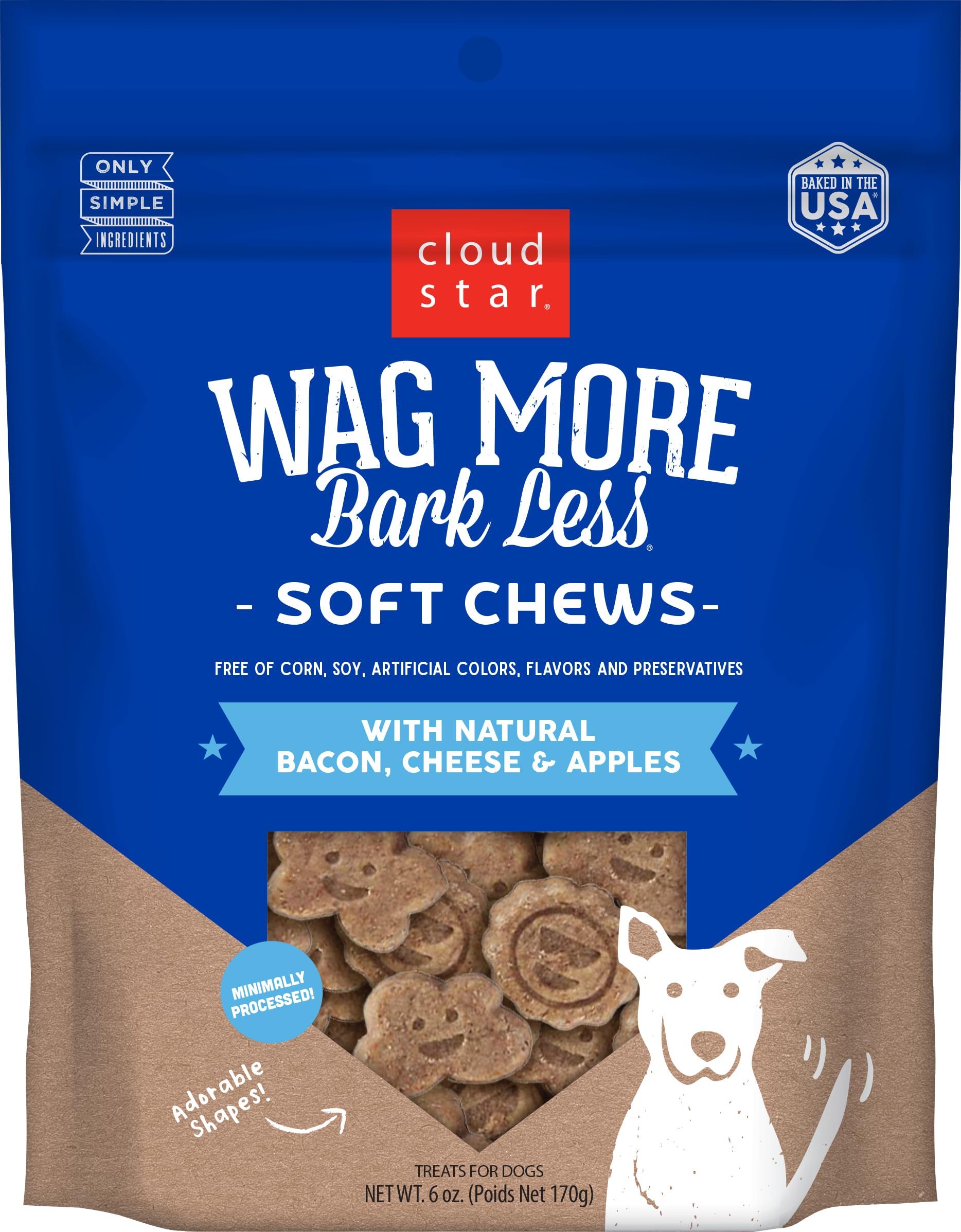 Cloud Star WagCloud Star Wag More Bark Less Original Soft & Chewy Dog Treats, Corn & Soy Free, Baked in USA More Bark Less Origi