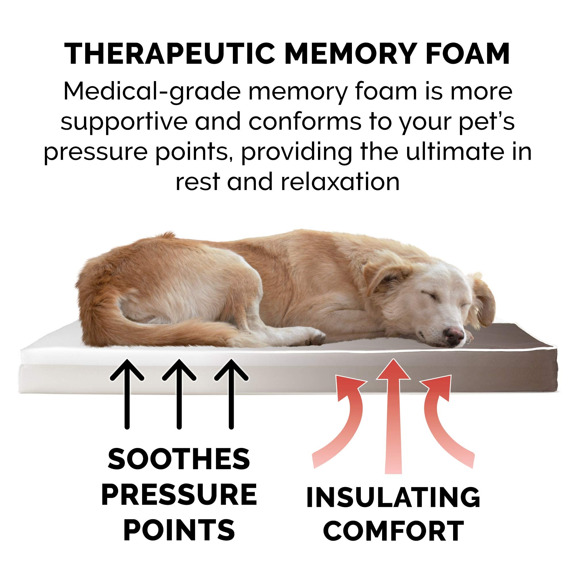 Furhaven Water-Resistant Memory Foam Dog Bed for Medium/Small Dogs w/ Removable Washable Cover, For Dogs Up to 35 lbs - Indoor/O