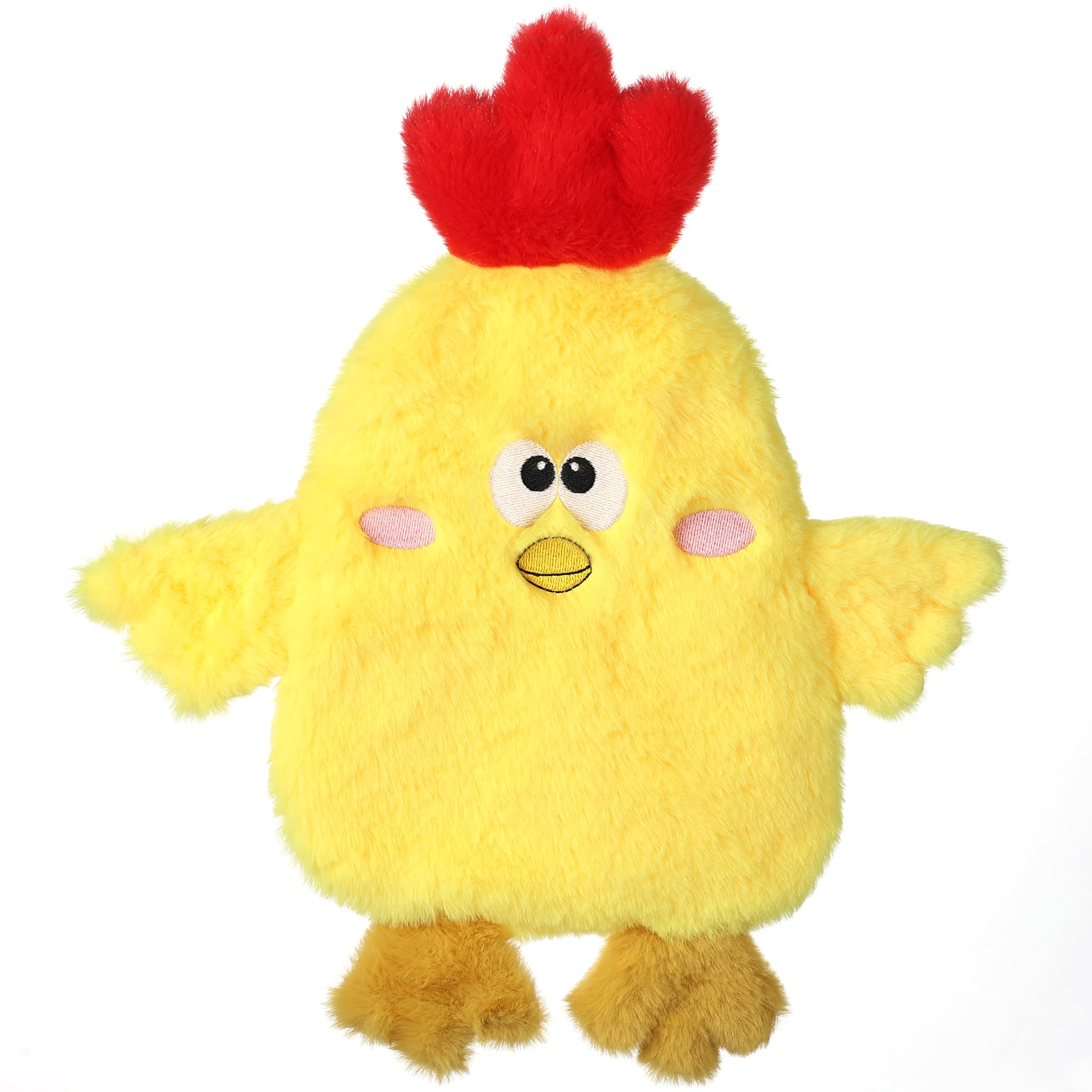 Tamu style Dog Chicken Crinkle Toy, Plush Squeaky 14 Inches, No Stuffing Design for Small Medium Dogs, Interactive Toy for Pet T