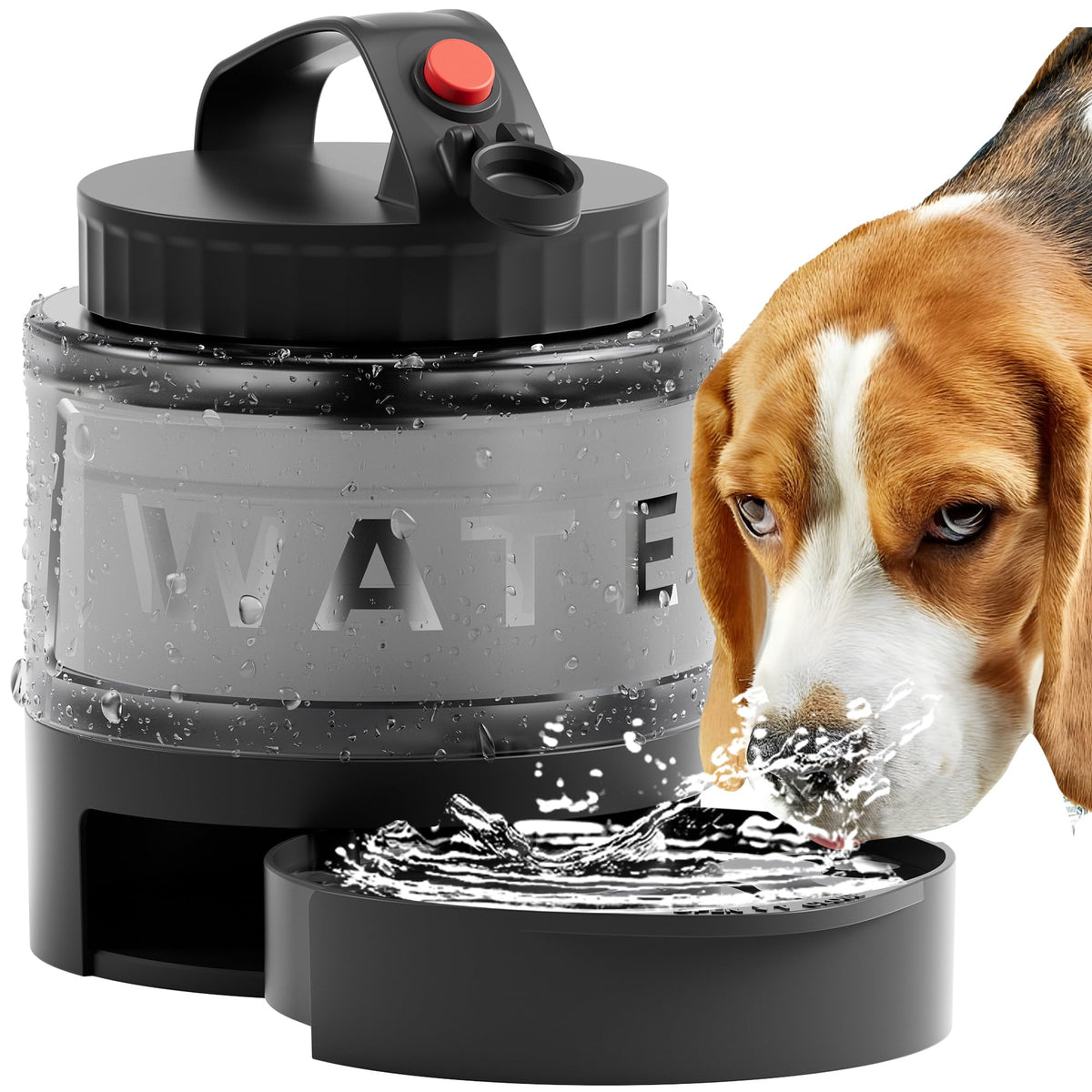 Portable Dog Water Bottle, 54Oz Large Travel Water Bowl Dispenser For Dogs Camping Beach Walking Essentials, Big Portable Travel