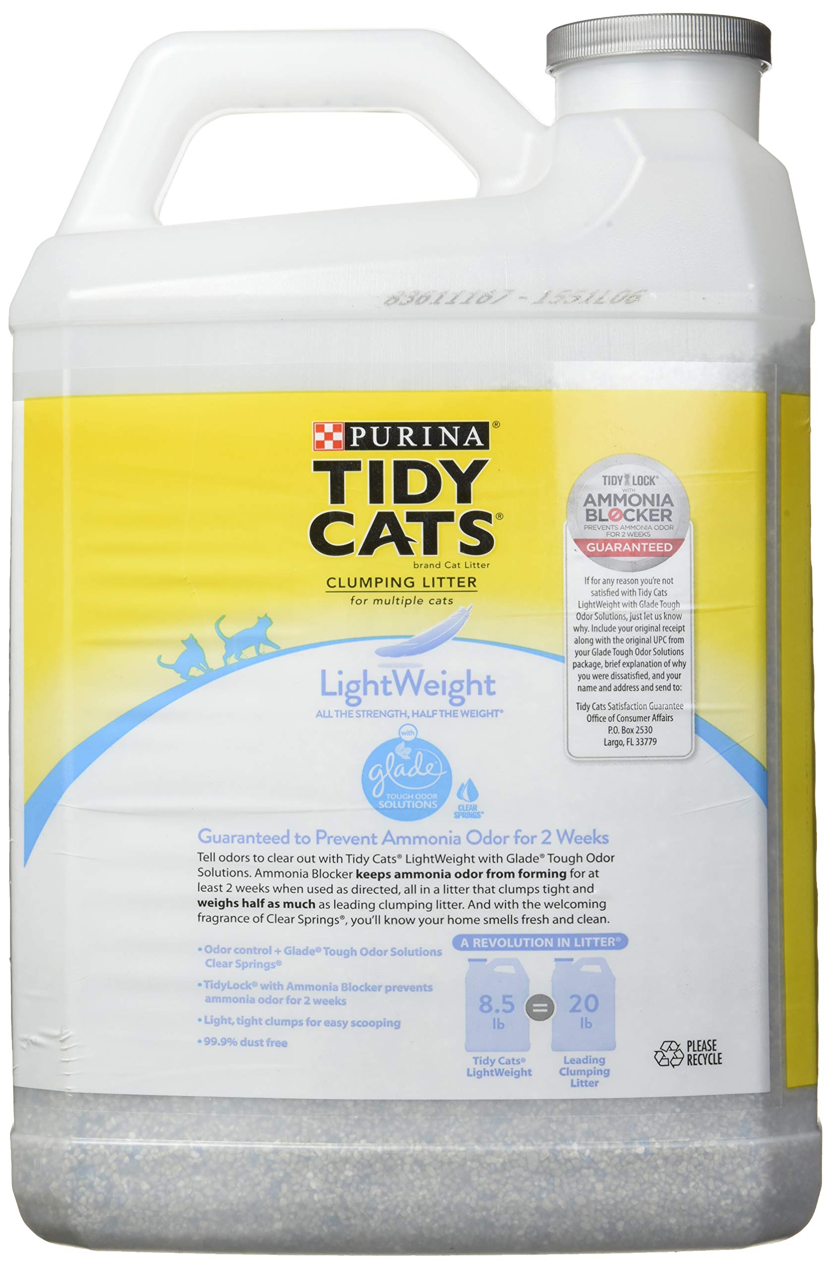 Tidy Cats Lightweight Glade Clear Springs Low Dust Clumping Multi Cat Litter 8.5 Lbs.