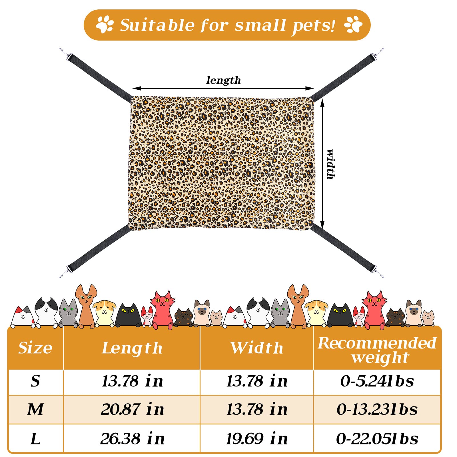 2 Pieces Reversible Cat Hanging Hammock Soft Breathable Pet Cage Hammock With Adjustable Straps And Metal Hooks Double Sided Han