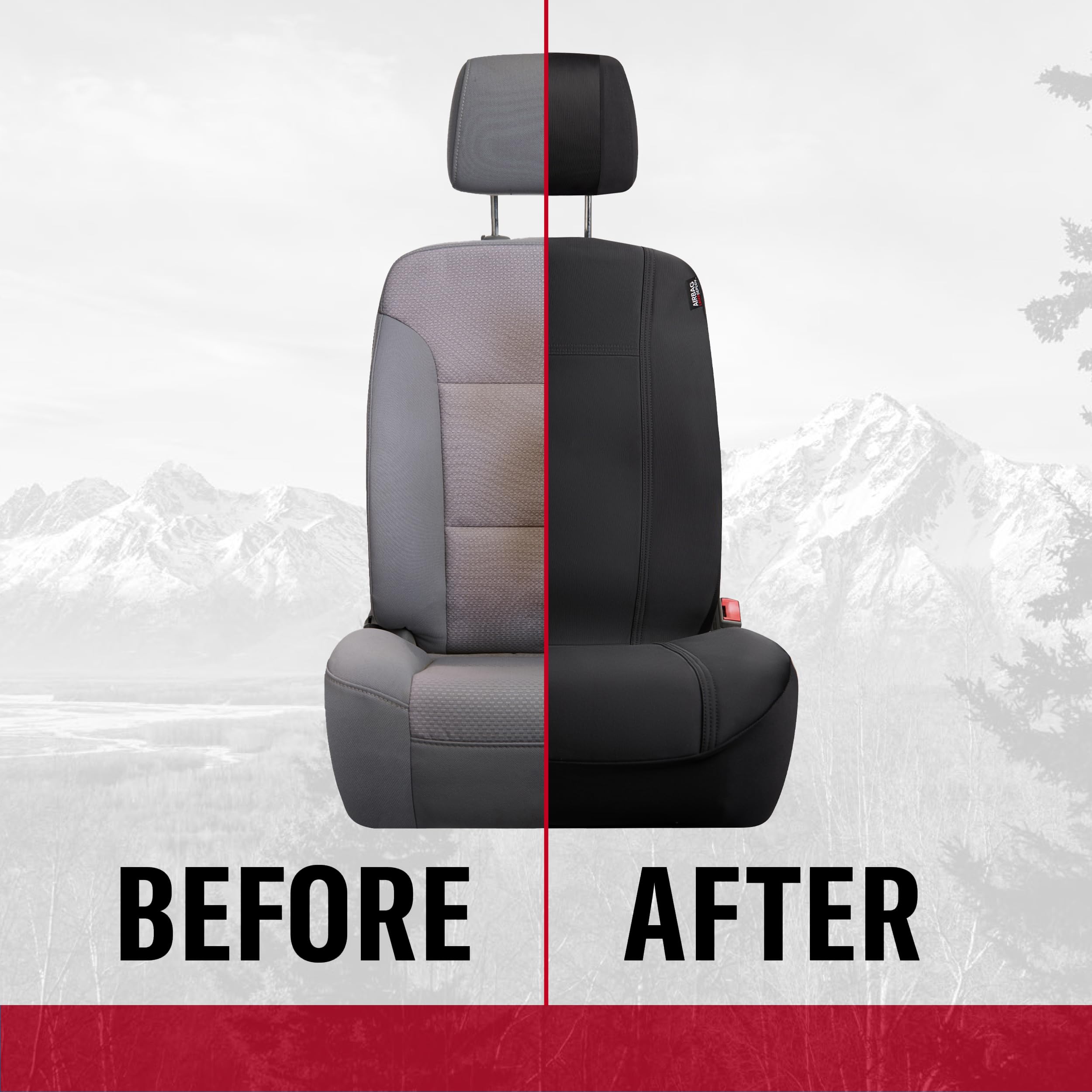 DICKIES 2-Piece Puncture-Resistant Front Seat Covers for Cars, Trucks, SUVs, Automotive Seat Covers, Car Seat Protector for Pets