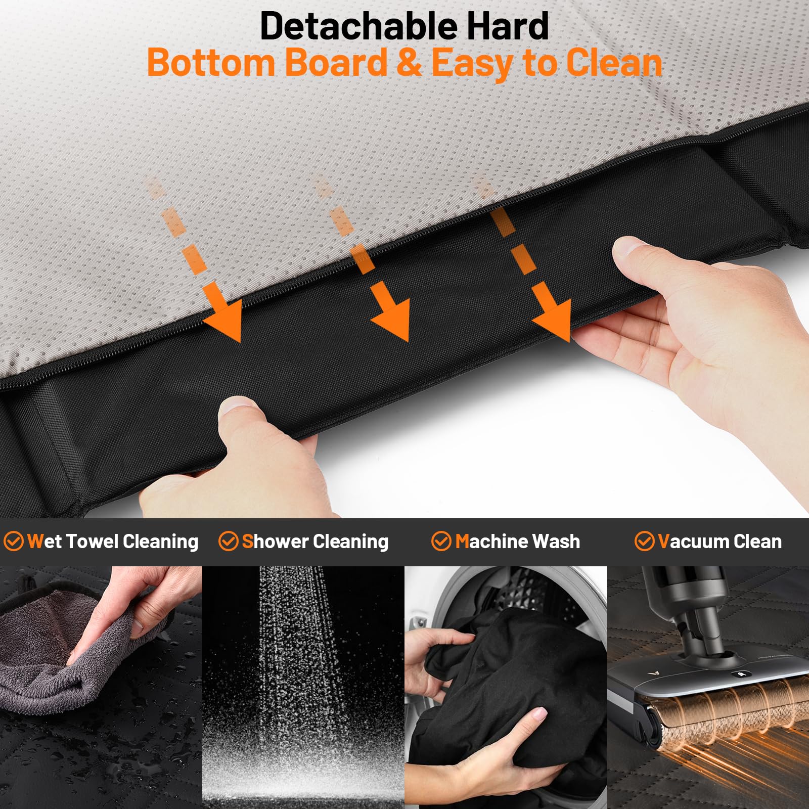 Bumubi Seat Protector For Dogs Pet Seat Covers Backseat Extender For Dogs Luxury Pu Leather Hard Bottom Back Seat Holds 400Lbs W