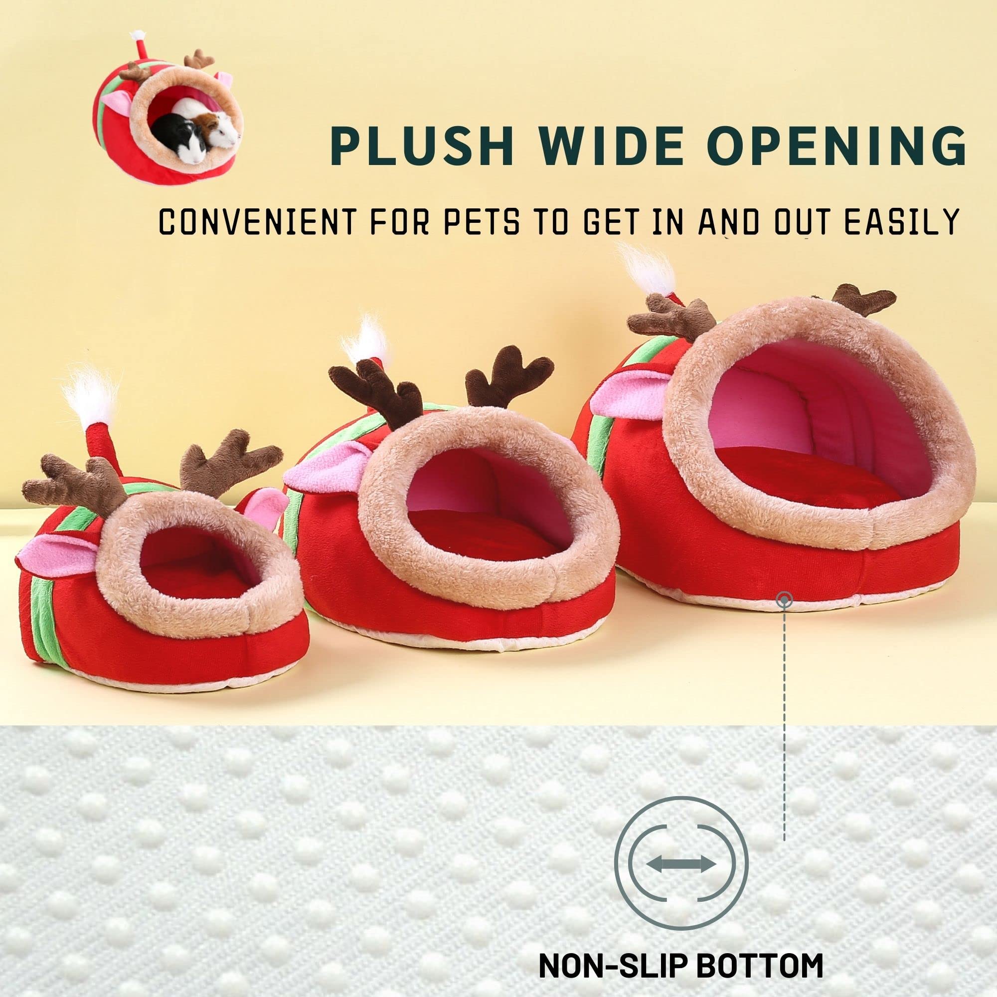 Janyoo Small Pet Gerbil Hedgehog Guinea Pig Bed Accessories Cage Toys Bearded Dragon House Hamster Supplies Habitat Ferret Rat F