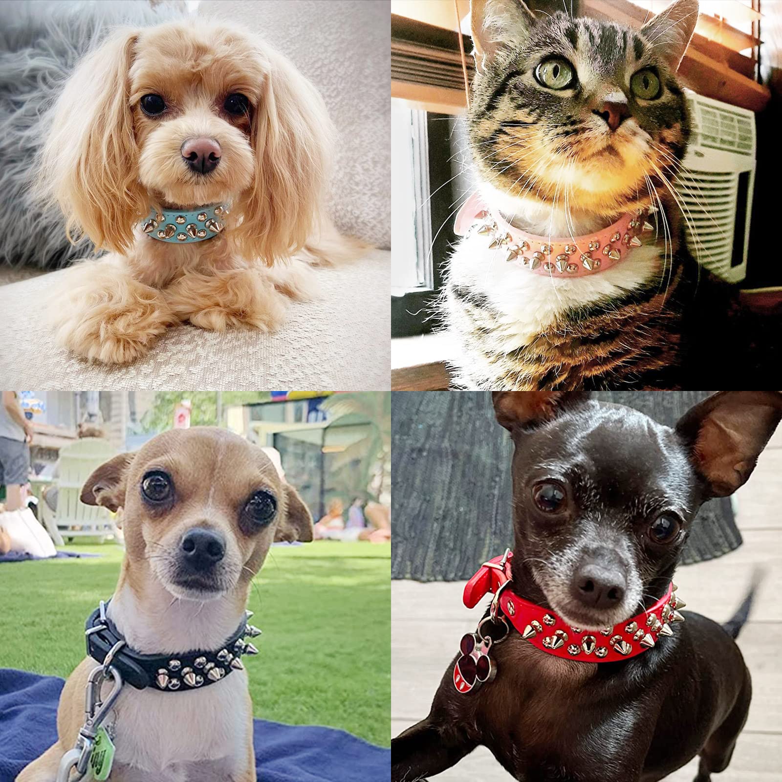 Dog Collars For Medium Dogs With Leash, Epesiri Spiked Dog Collar For Large Dogs, Dog Collar, Studded Rivet Pit Bull Leather Dog