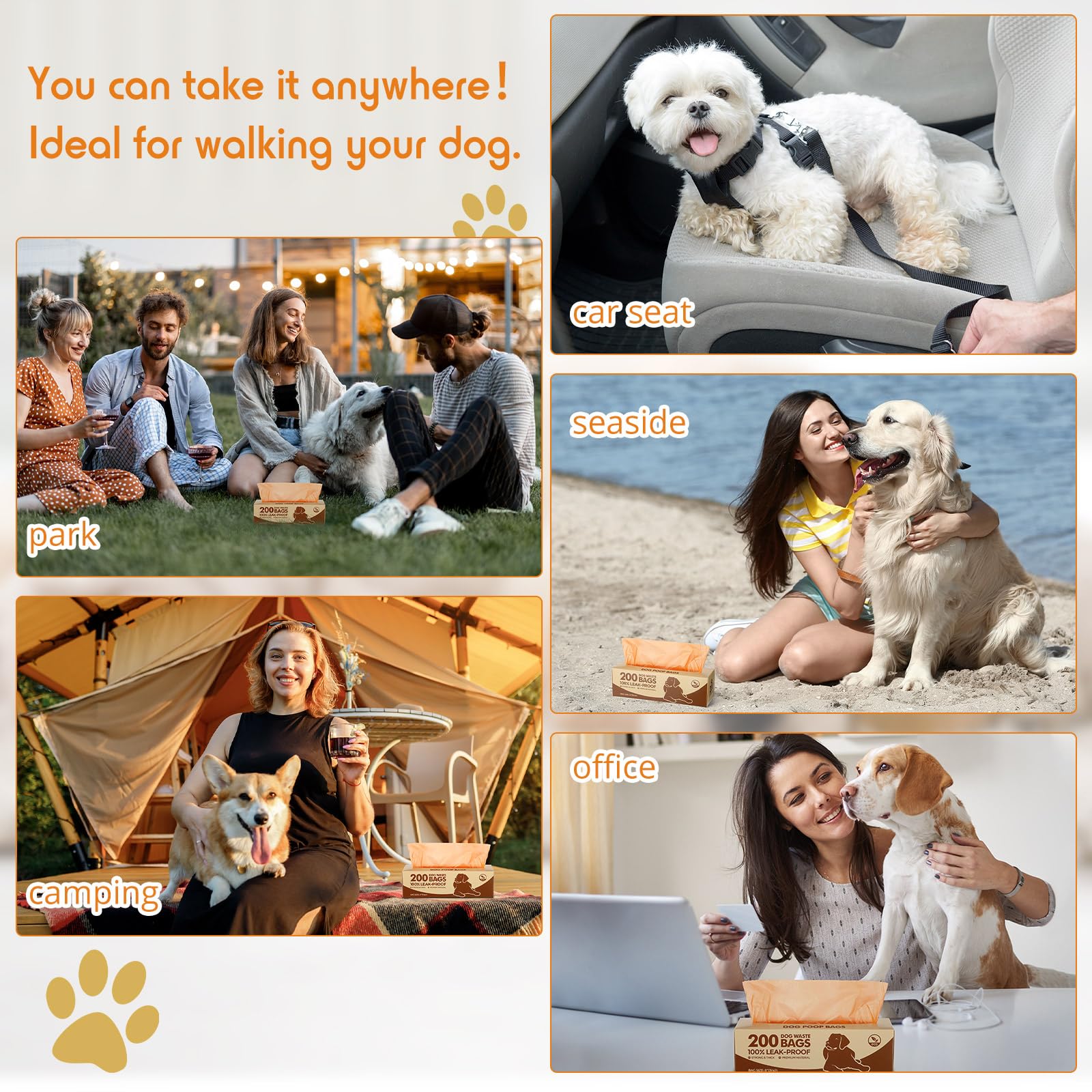 Sherr 20 Boxed Rolls 4000 Counts Dog Poop Bags Bulk Leak Proof Dog Waste Bags Universal Pet Doggy Waste Poop Box For Puppy Pets