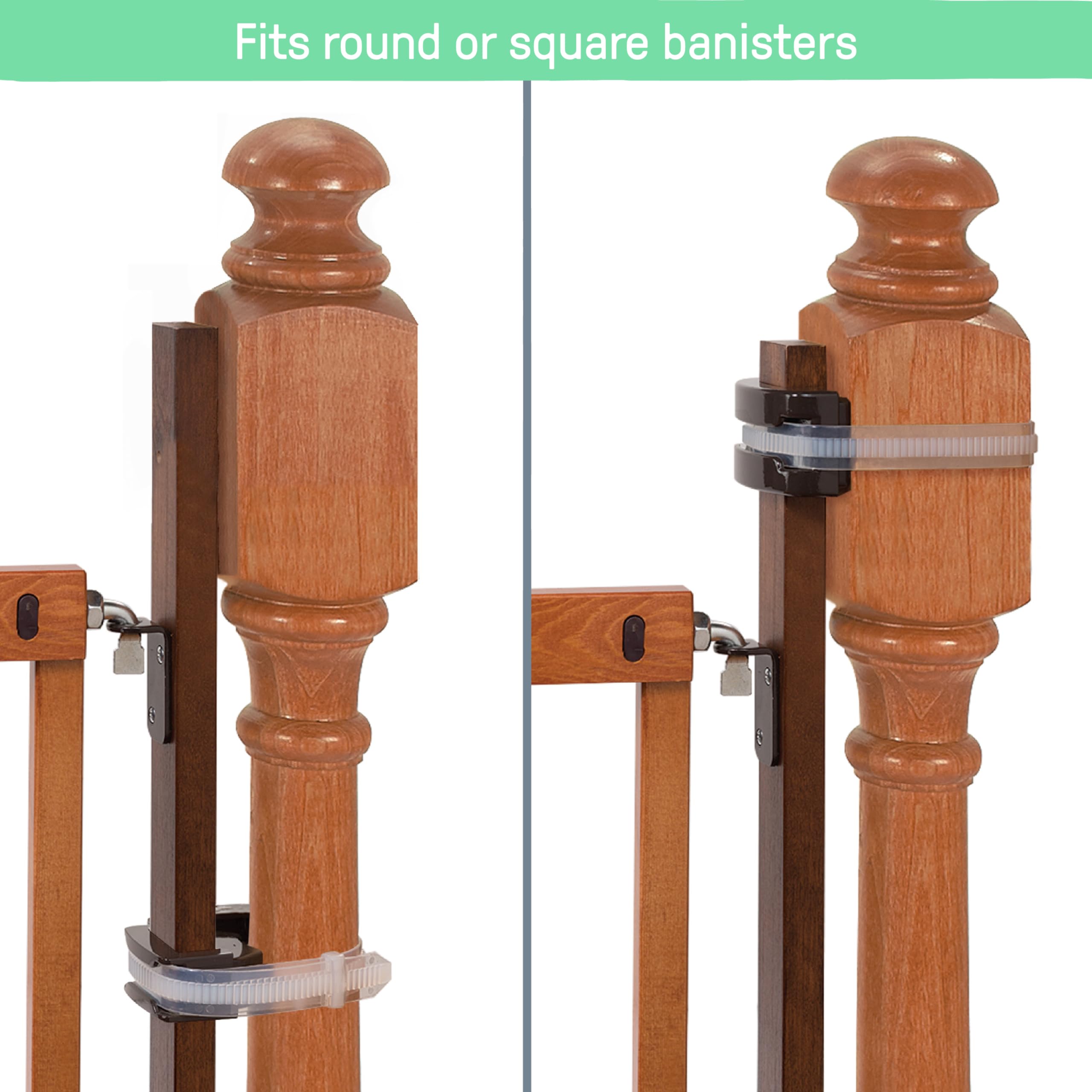 Summer Infant Banister To Banister Gate Mounting Kit - Fits Round Or Square Banisters, Accommodates Most Hardware & Pressure Mount Baby Gates Up To 37” Tall, Gate Sold Separately