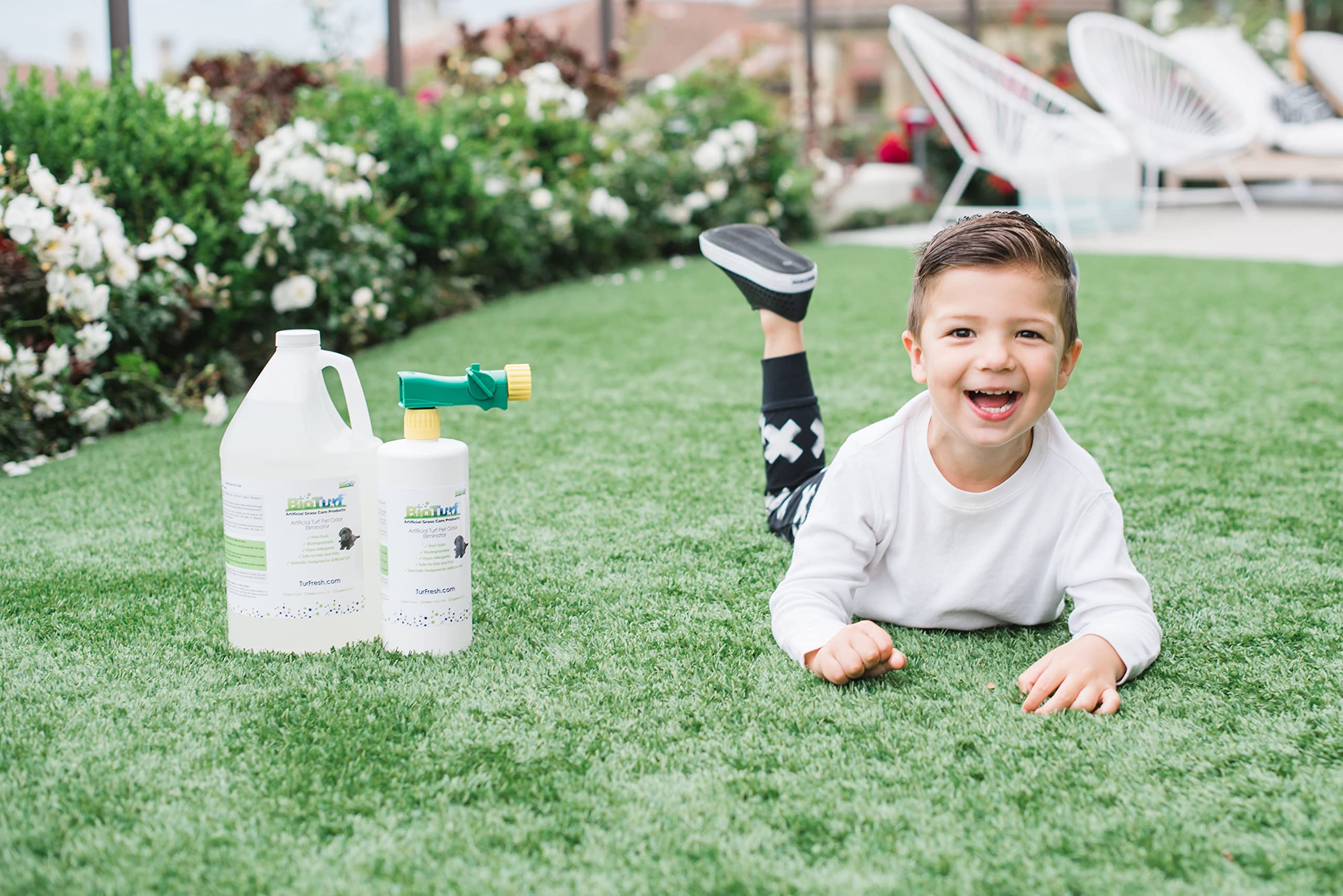 Bioturf Bios+ Artificial Turf Pet Odor Eliminator - Organic, Non-Toxic, Enzyme Concentrate - Safe For Use Around Kids, Pets, & P