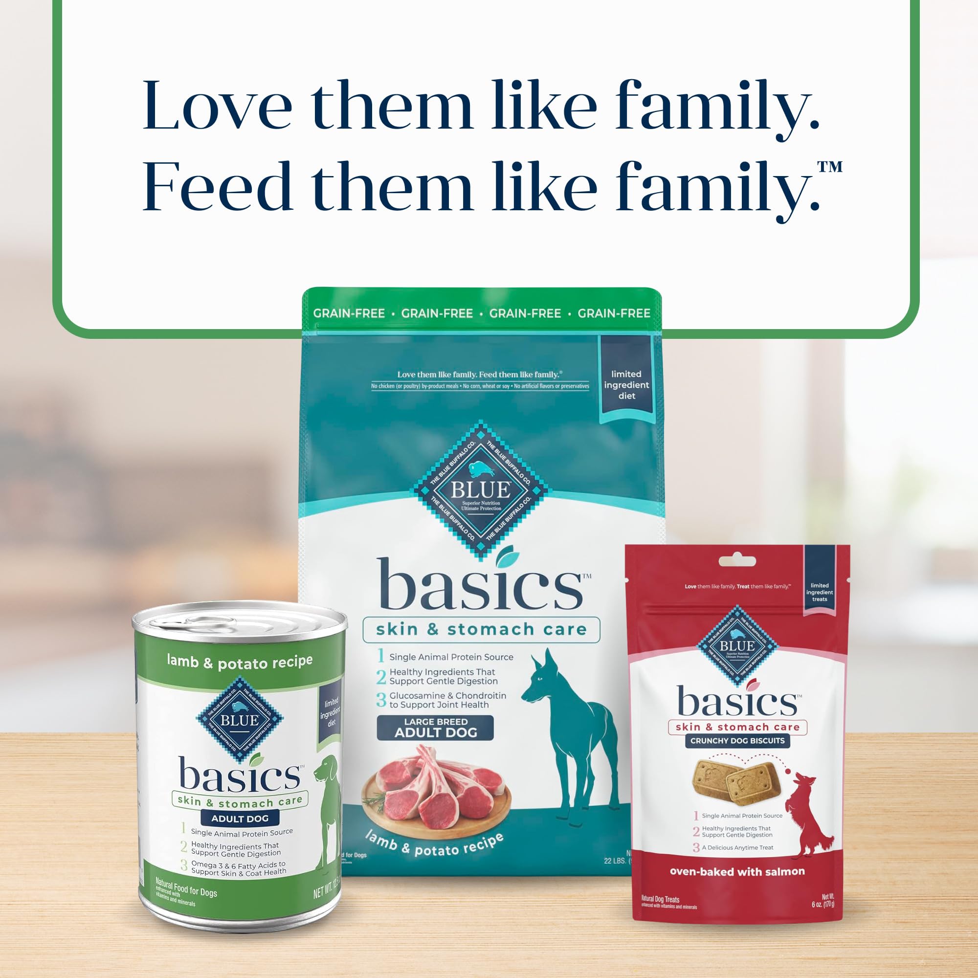 Blue Buffalo Basics Adult Large Breed Grain-Free Dry Dog Food for Skin & Stomach Care, Limited Ingredient Diet, Made in the USA