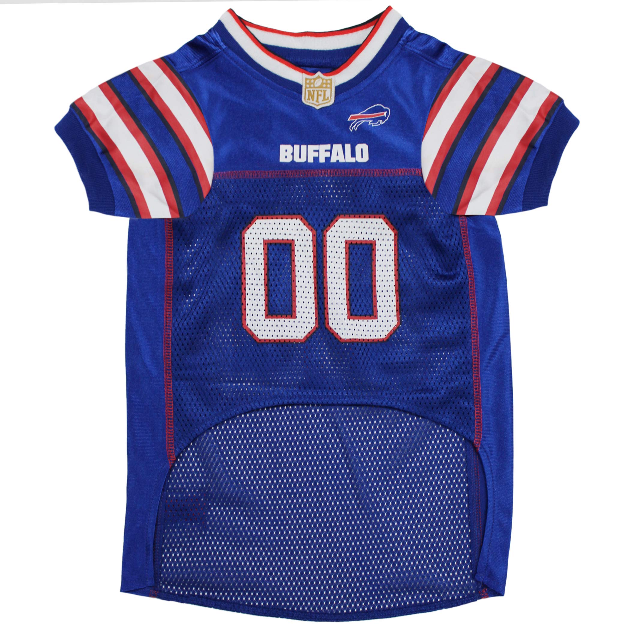 Pets First Buffalo Bills Dog Jersey, X-Large, Buffalo Bills Colors, Poly-mesh and Satin, Pull On, NFL Jerseys, Unisex, Breathabl