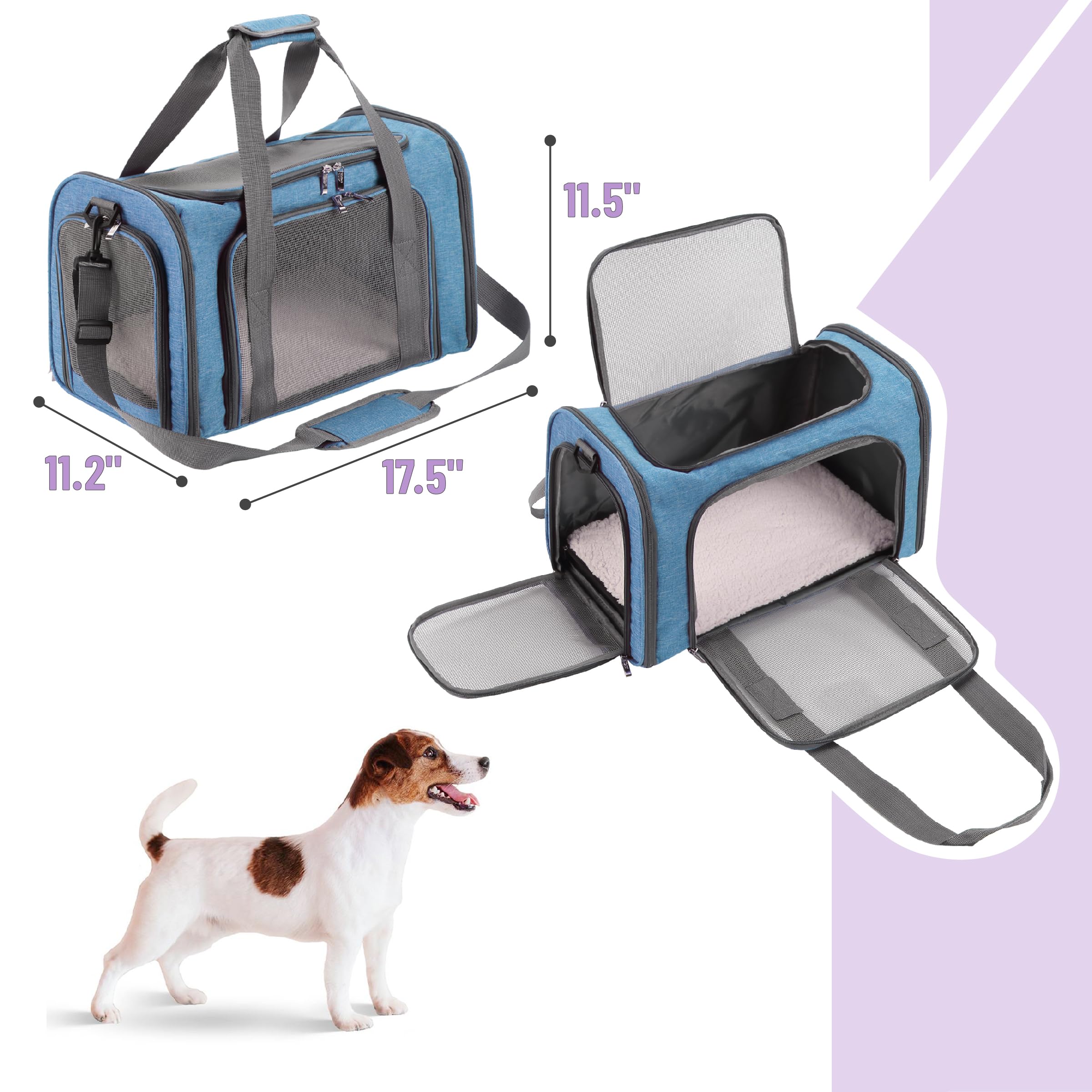 Mr. Pen Pet Carrier - Soft-Sided Cat & Dog Carrier Bag for Travel