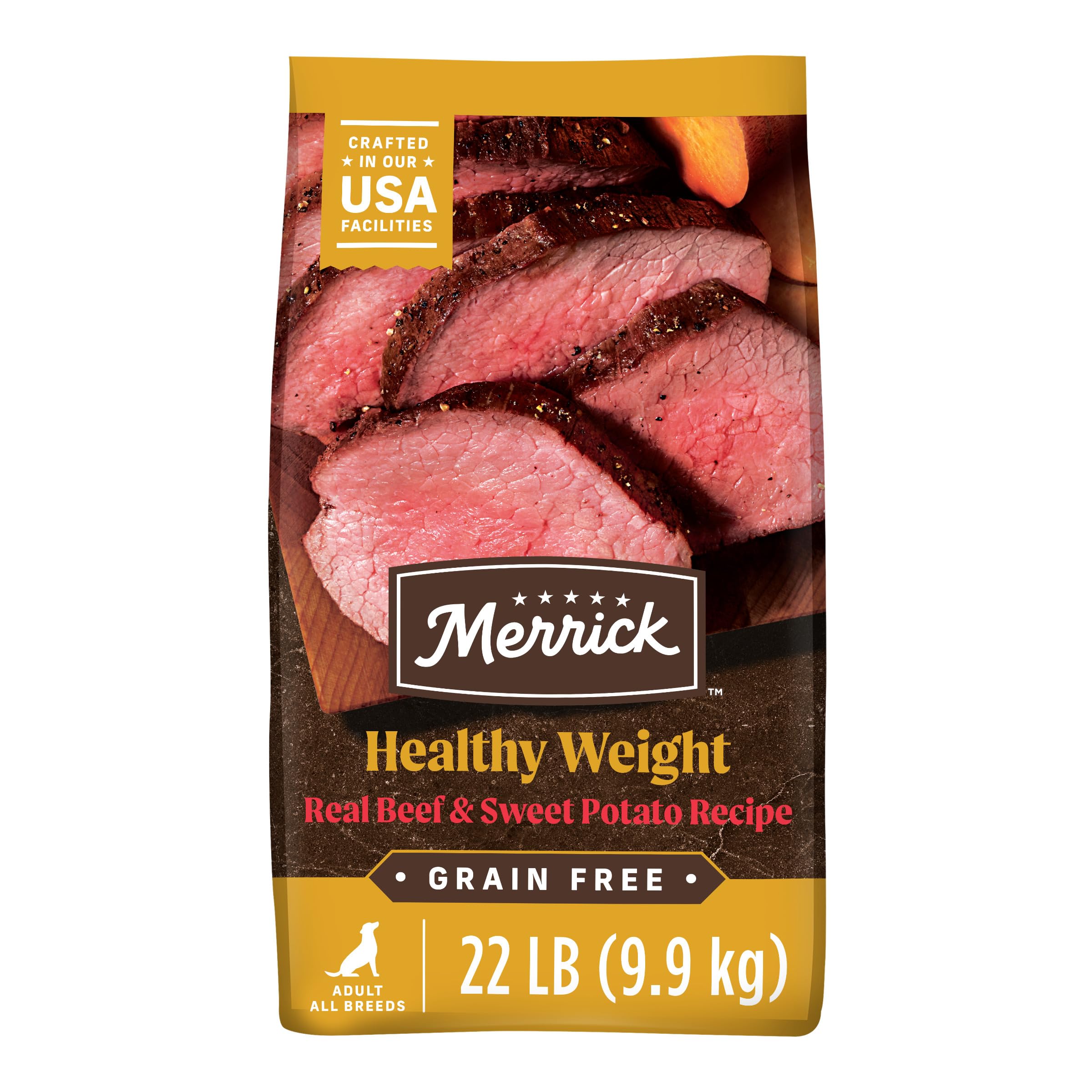 Merrick Premium Grain Free Dry Dog Food Weight Management Dog Food, Wholesome And Natural Kibble, Healthy Weight Recipe - 22.0 l