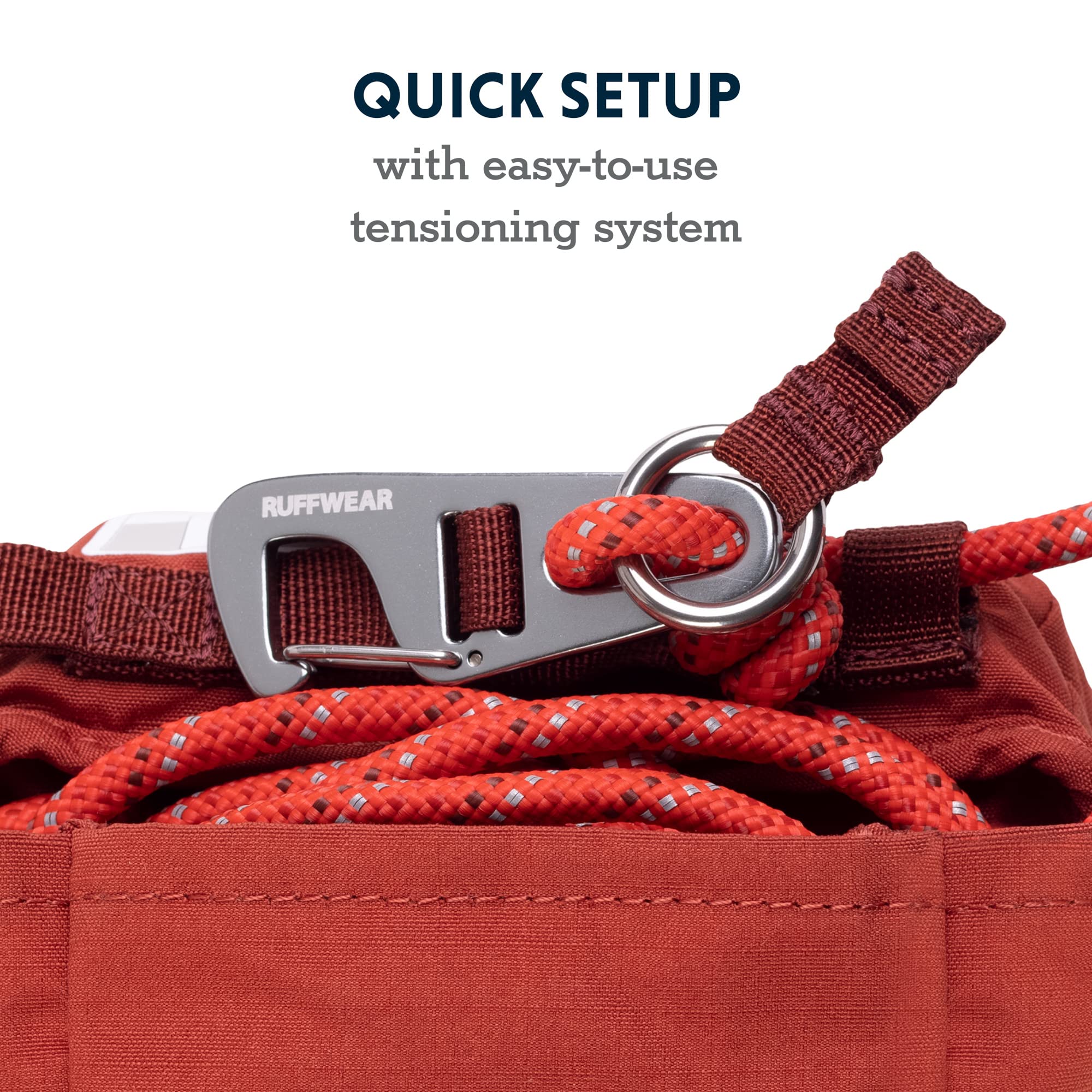 Ruffwear, Knot-A-Hitch Dog Hitching System, Portable Hitch For Campsites, Parks, And Yards, Red Clay