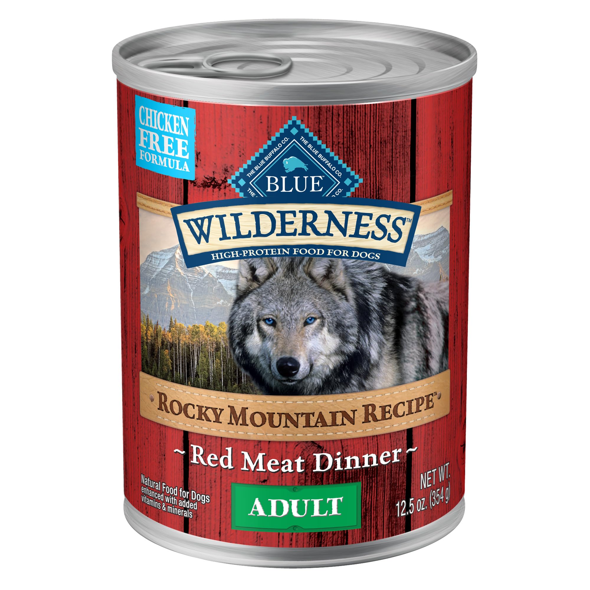 Blue Buffalo Wilderness Adult Wet Dog Food, High-Protein and Grain-Free, Made with Natural Ingredients, Rocky Mountain Recipe Re