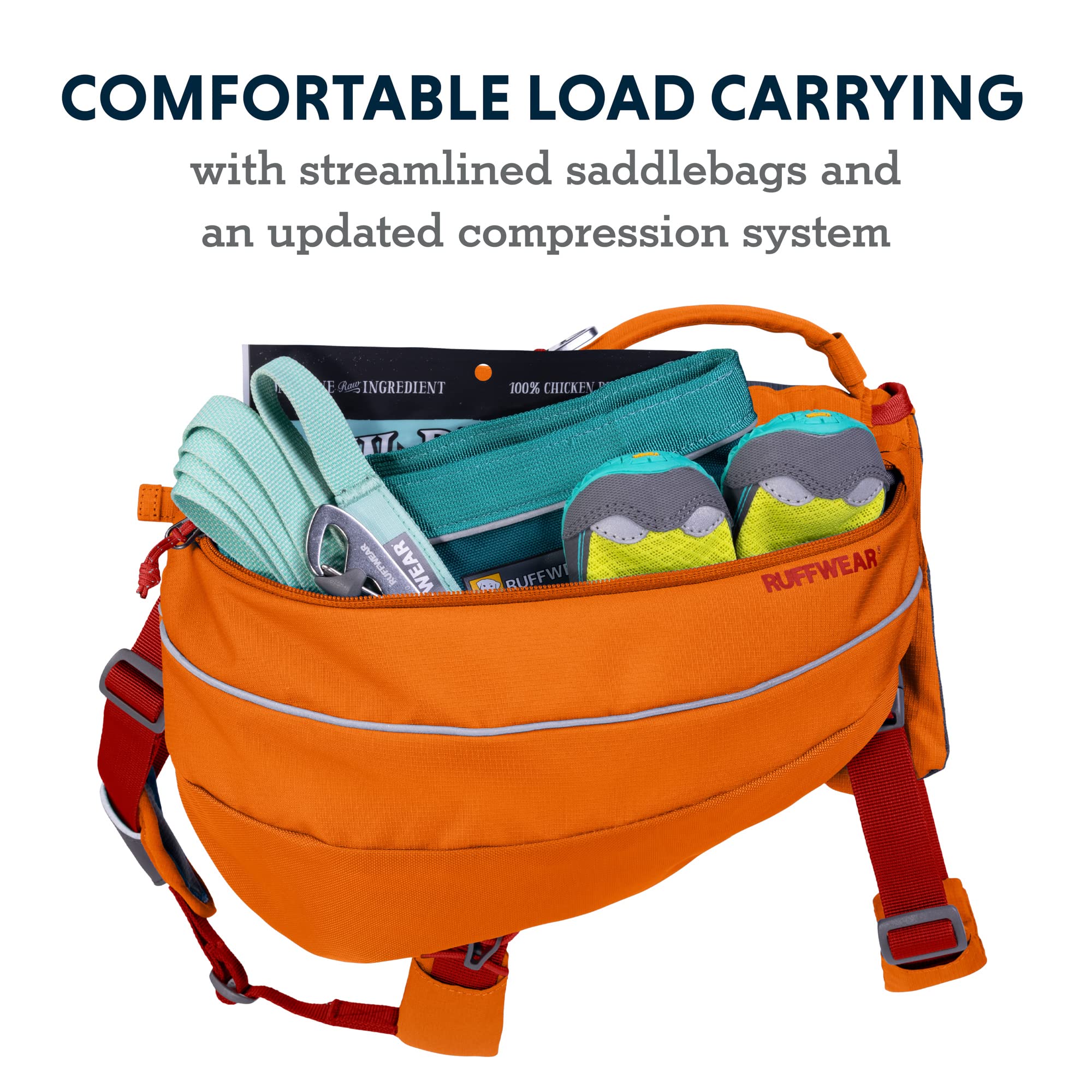 Ruffwear, Approach Dog Backpack, Hiking And Camping Pack With Saddlebags, Campfire Orange, Large/X-Large