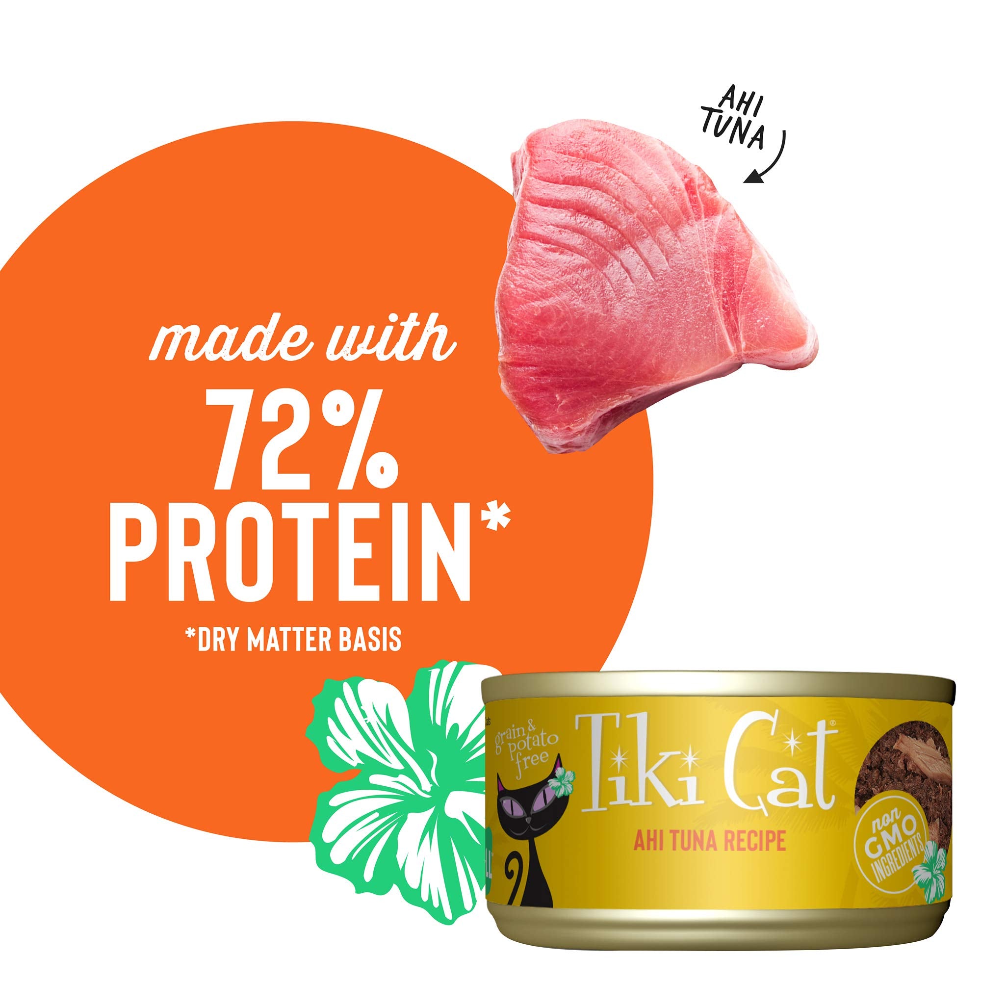 TIKI Cat Canned Food for Cats, Hawaii Grill Ahi Recipe (Pack of 12 2.8-Ounce Cans)