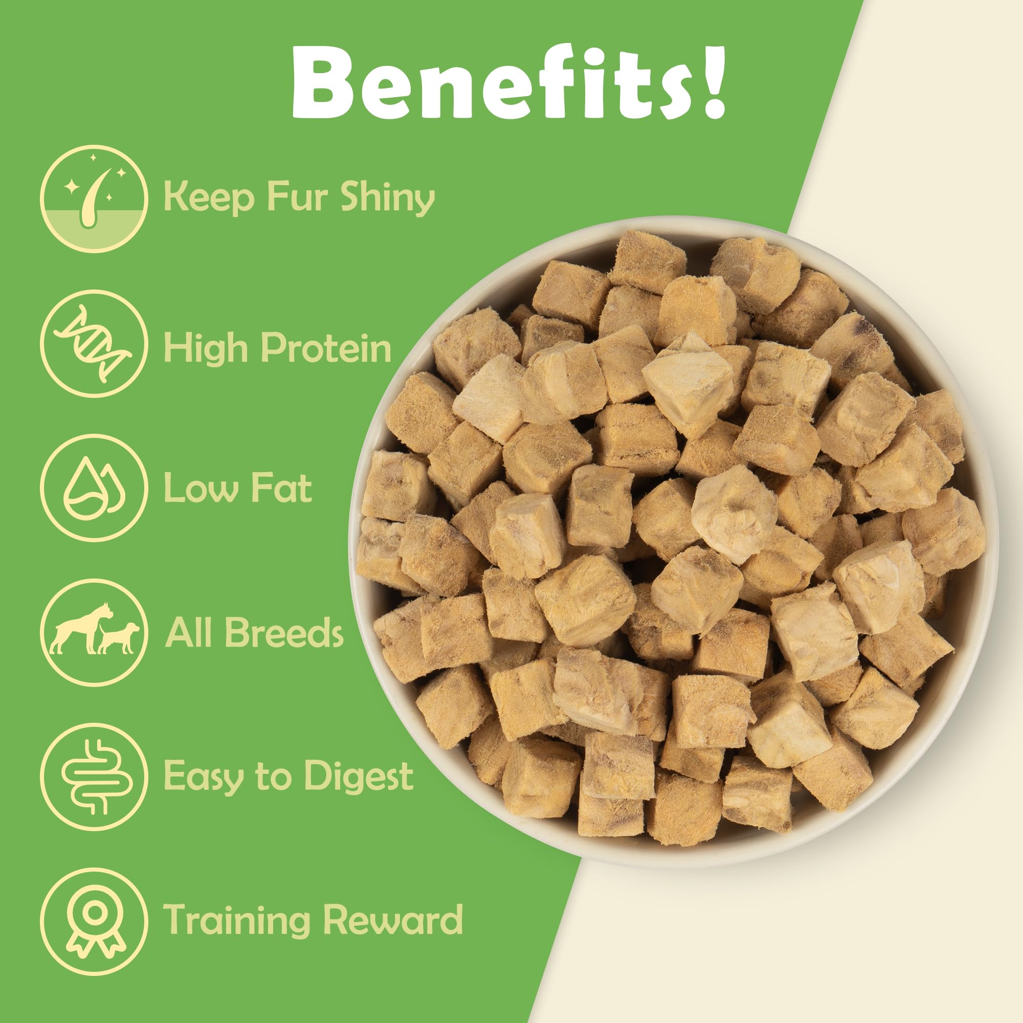 MON2SUN Freeze Dried Salmon Cat and Dog Treats, Single Ingredient Natural and Healthy Dog Snacks, High Protein Training Treats &