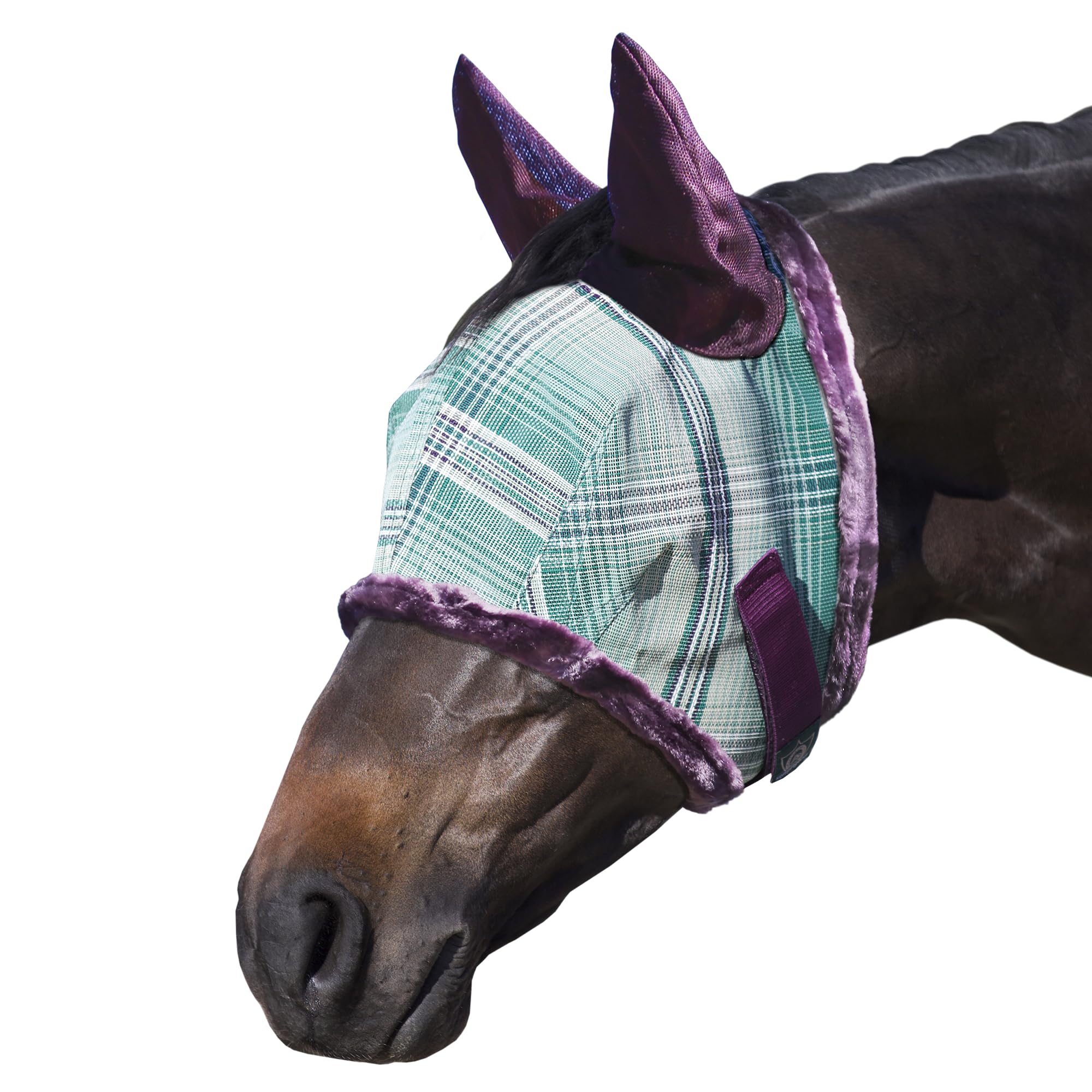 Kensington Signature Fly Mask w/Plush Fleece & Ears w/Forelock Hole Size: XL-Lrg.Horse Color: 2019 - Imperial Jade