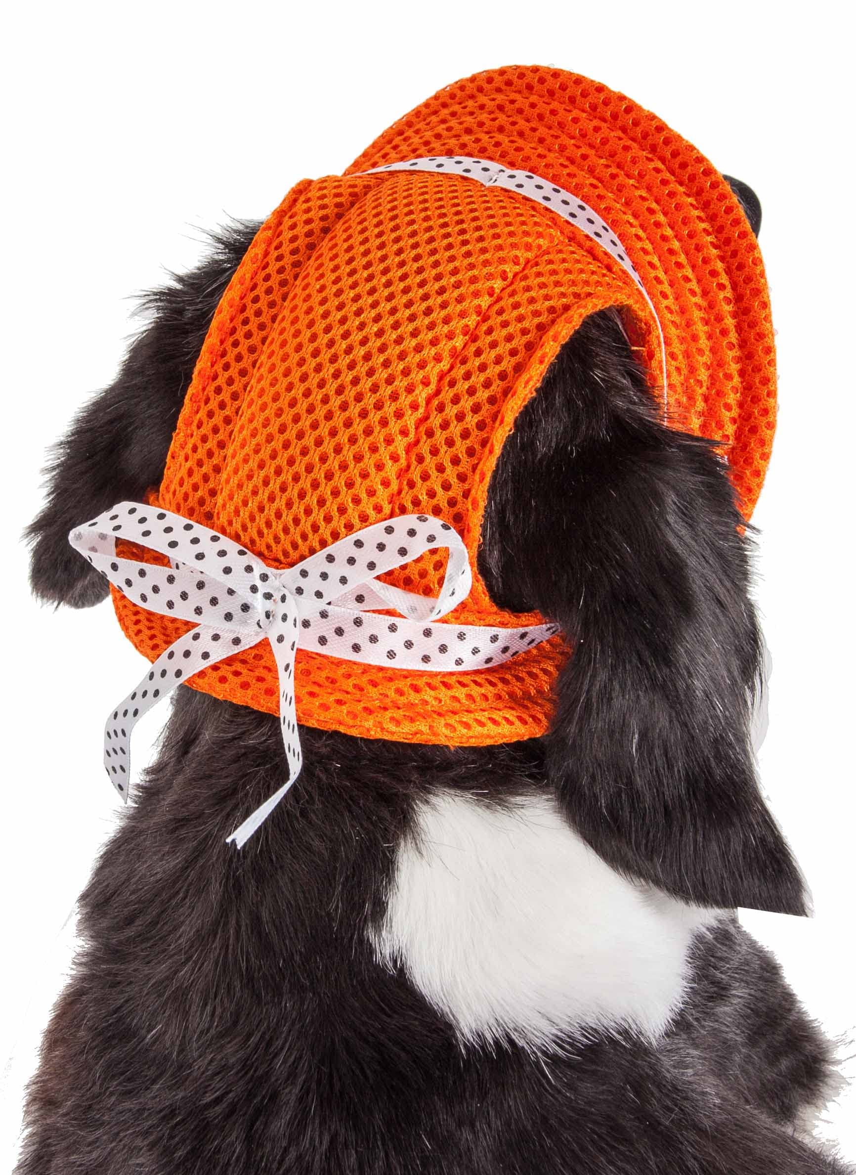 Pet Life ® 'Sea Spot Sun' Mesh Dog Hat with UV Coverage Protection - Brimmed Pet Hats for Dogs Provides More Shade Than a Dog Banadana - Features Ear Holes and Convenient Slip-on Access