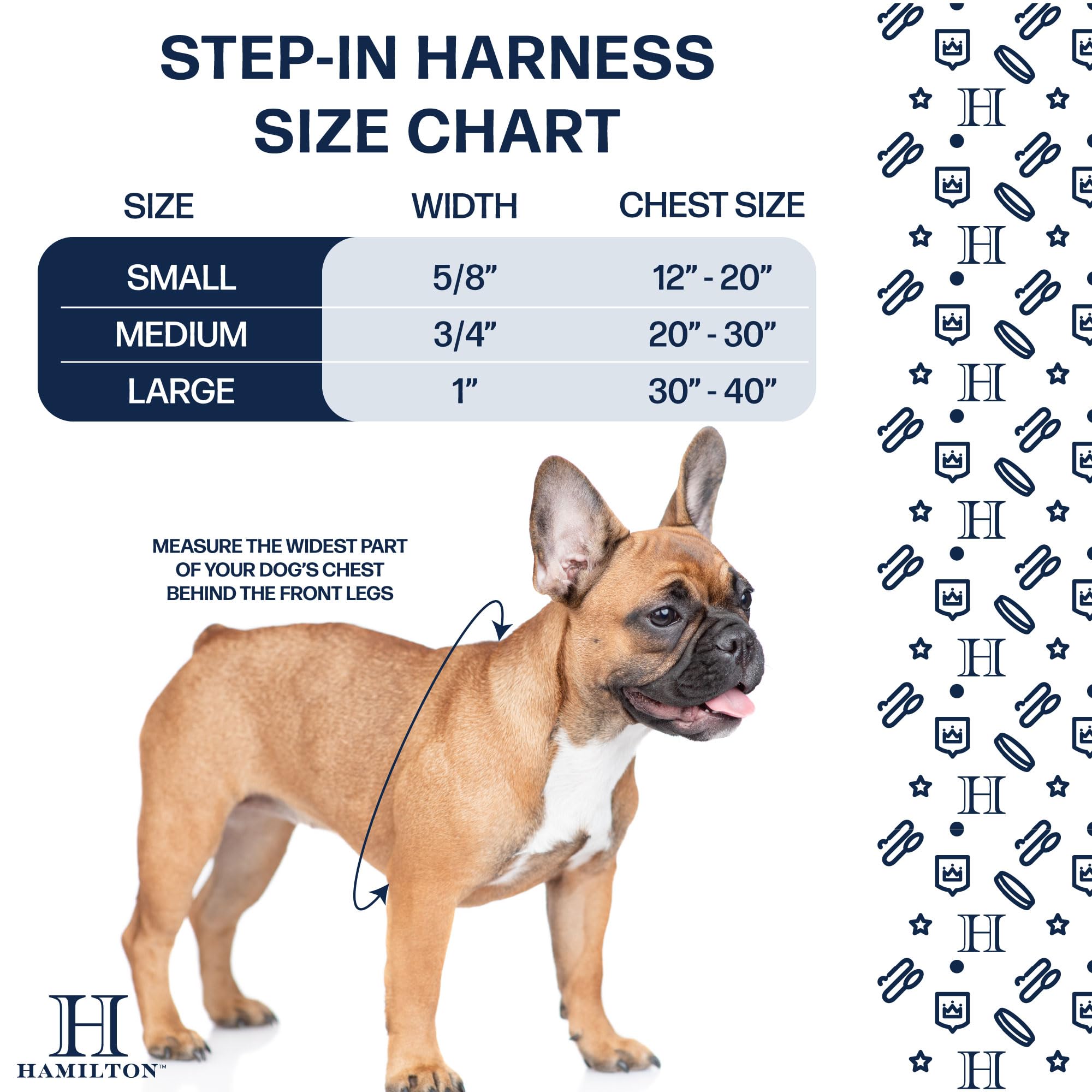 Hamilton Adjustable Easy-On Step-in Style Dog Harness, 1-Inch by 30-40-Inch, Large, Hot Pink