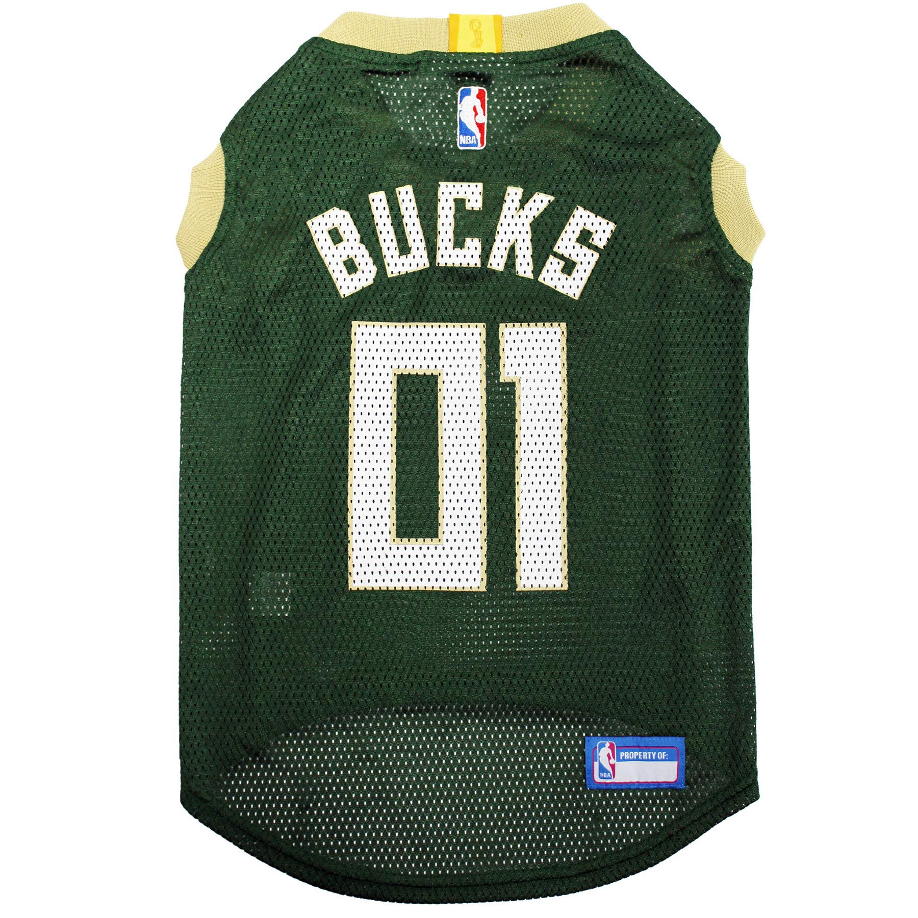Pets First NBA MILWAUKEE BUCKS DOG Jersey, X-Small - Tank Top Basketball Pet Jersey