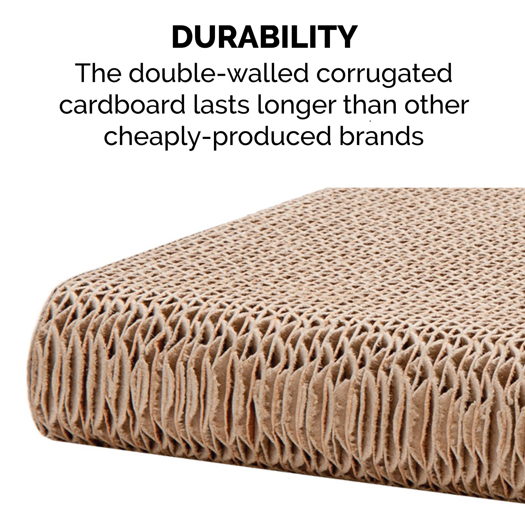 Furhaven 2-Pack Scratching Boards w/ Catnip & Wall-Mounting Hooks for Indoor Cats, Reversible - Wall-Mounted Corrugated Cat Scra