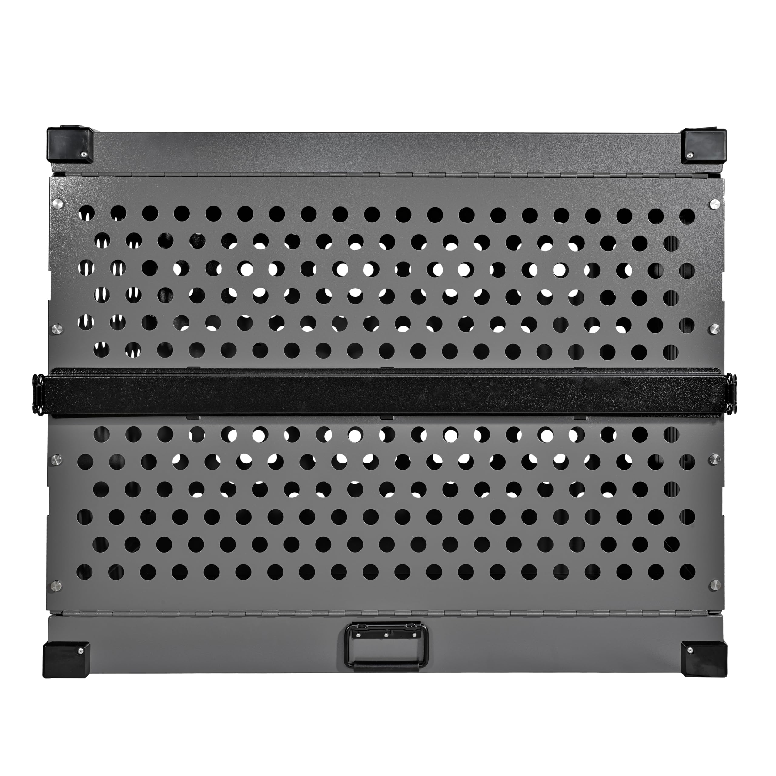 K9 Kennel Boss - Heavy Duty Fully Collapsible Powder-Coated Aluminum Dog Crate - Large (Gray)