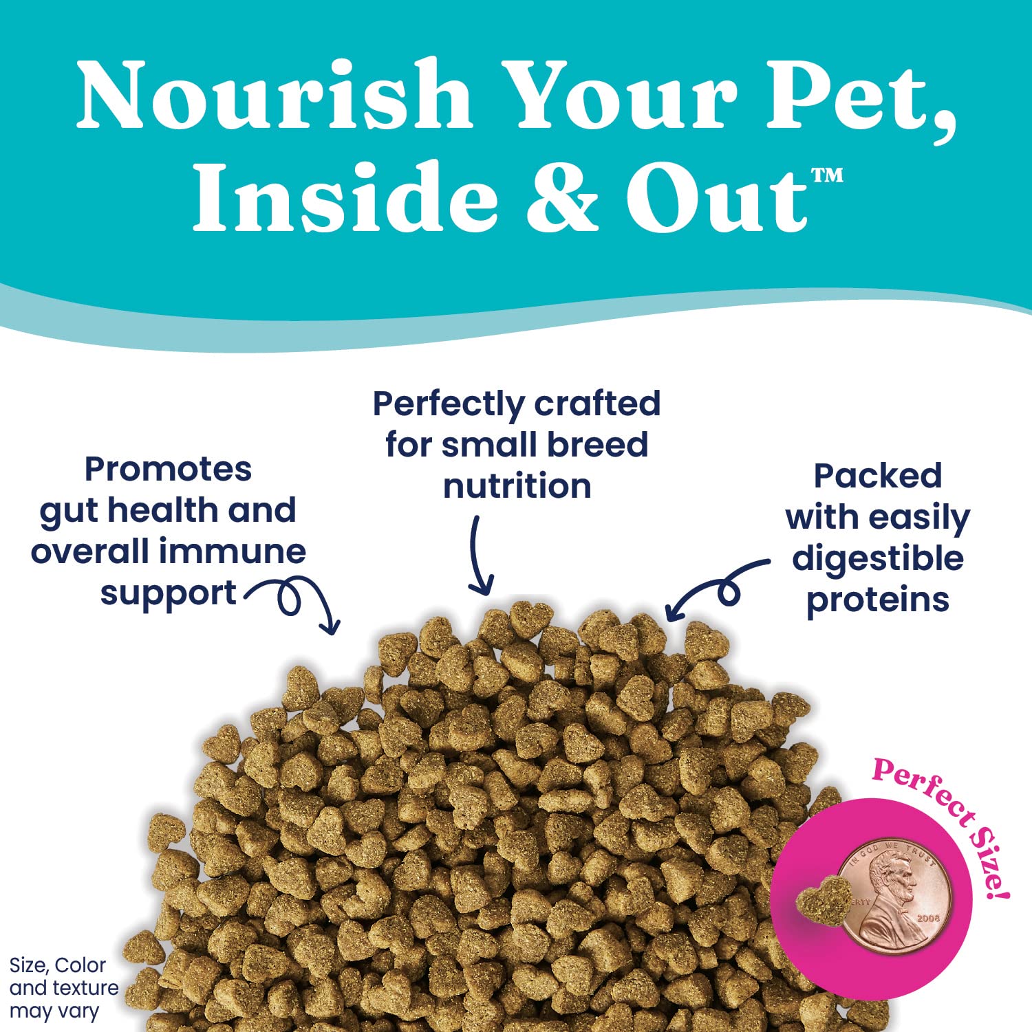Solid Gold Toy & Small Breed Dry Dog Food Small Bites - Real Beef, Grain Free, Gluten Free, High Fiber Kibble with Probiotics fo