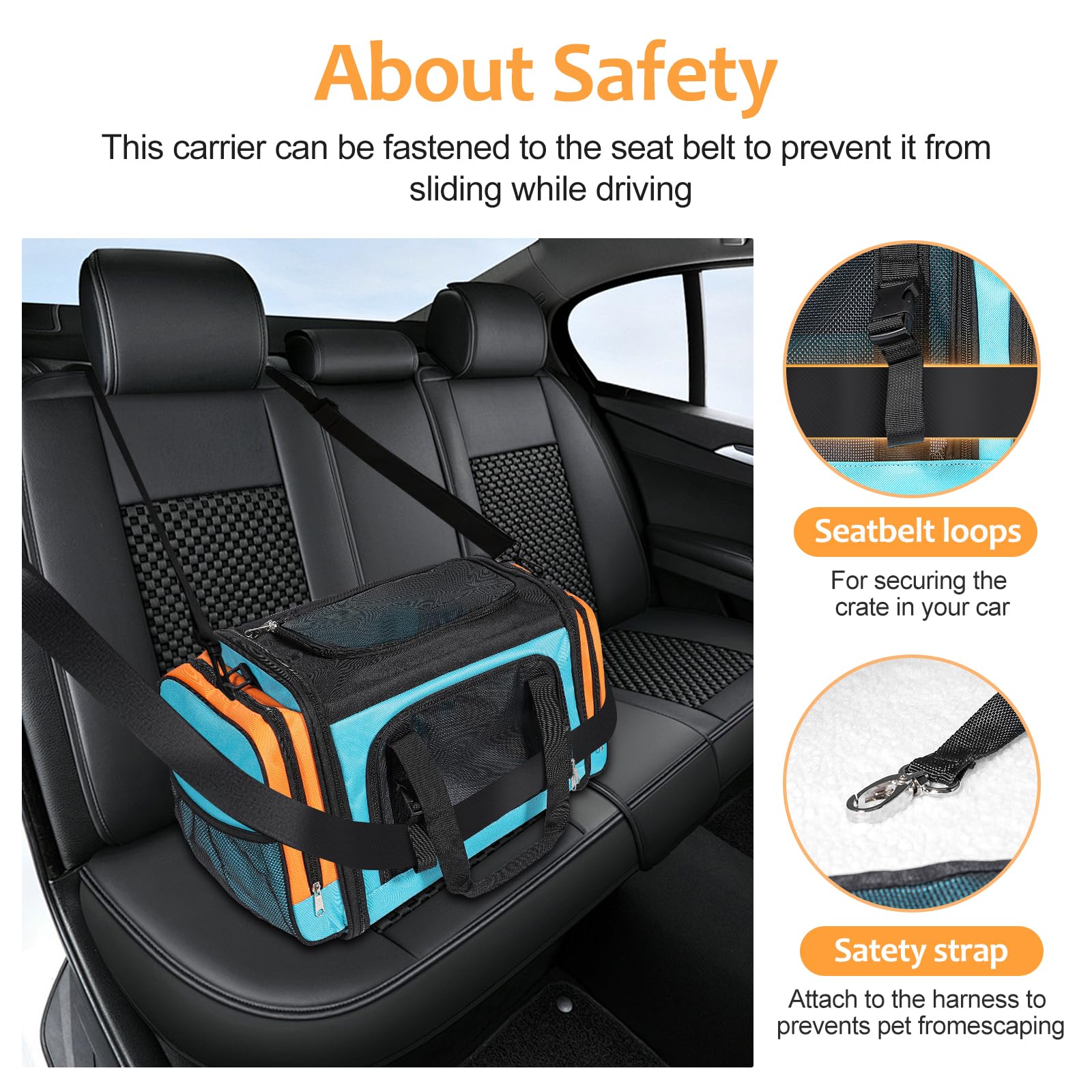 Discala Large Cat Carrier, Pet Carrier, Dog Carrier For Small Dogs, Cat Carrier Soft, Collapsible Large Pet Carrier For Travelin