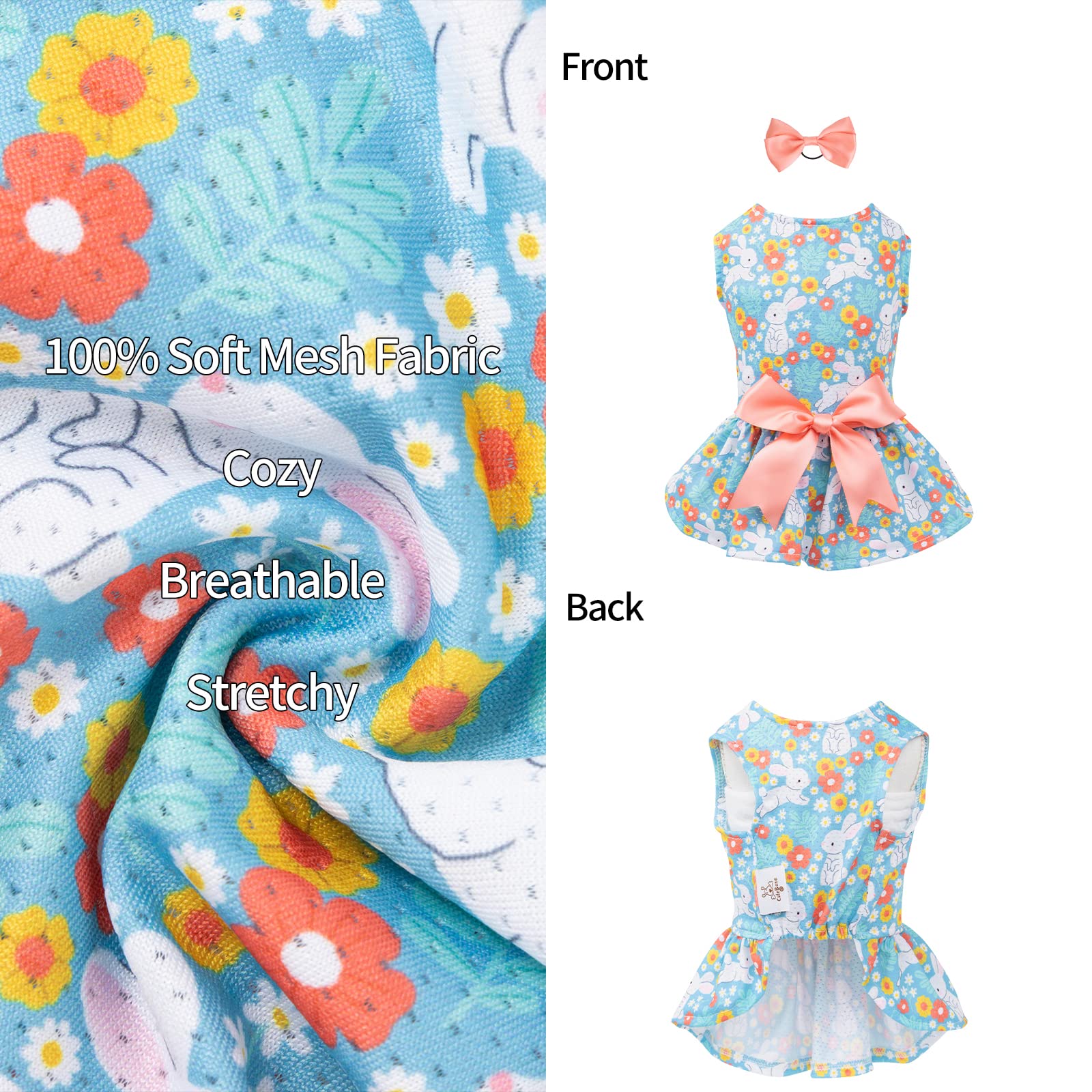 Cutebone Dog Mesh Dress Easter Day Puppy Sundress Summer Fashion For Small Dogs Girl Dresses Dog Clothes Bf08L