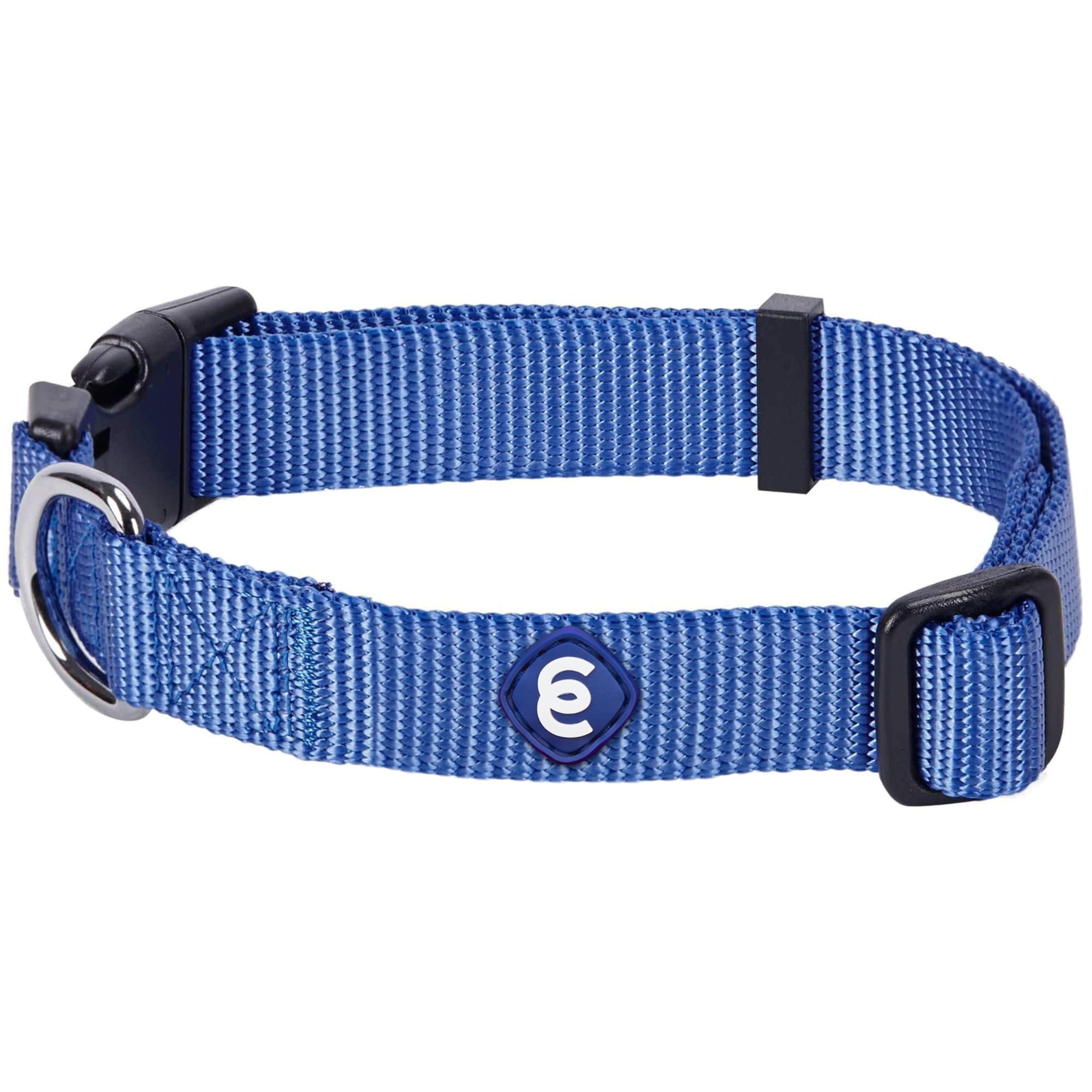 Blueberry Pet Dog Collar - Adjustable Nylon Dog Collars For Medium Dogs | Marinara Blue | Eco-Friendly, Durable, No Chew, Reflec