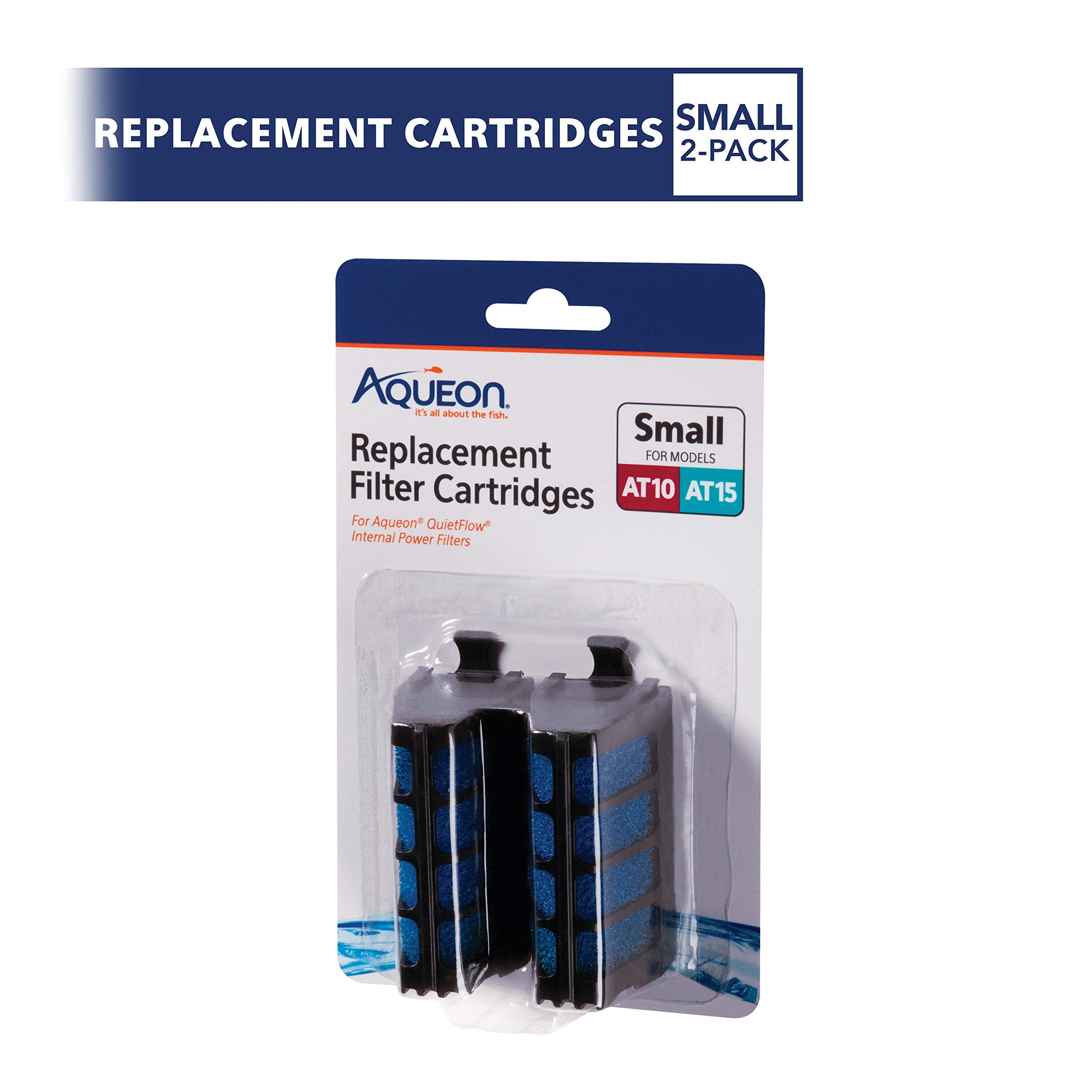 Aqueon Internal Filter Cartridge - Small 2 Pack, Plastic Material, Model 100106974