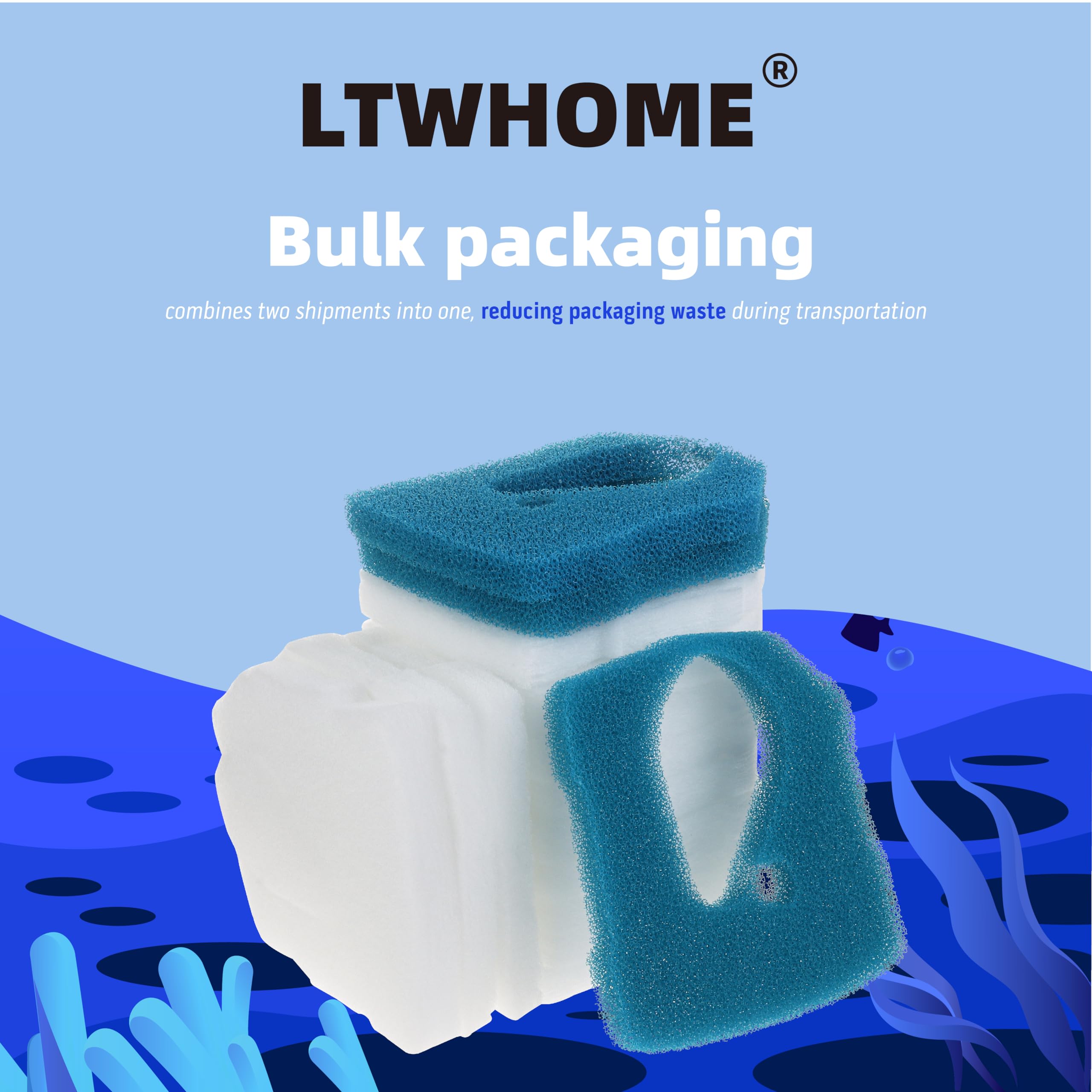 Ltwhome Replacement Coarse And Fine Filter Pads Fit For Pro 3 250, 250T, 350, 350T, 600/ Ultra G Pro 3 Filter 2071,2073,2075 And