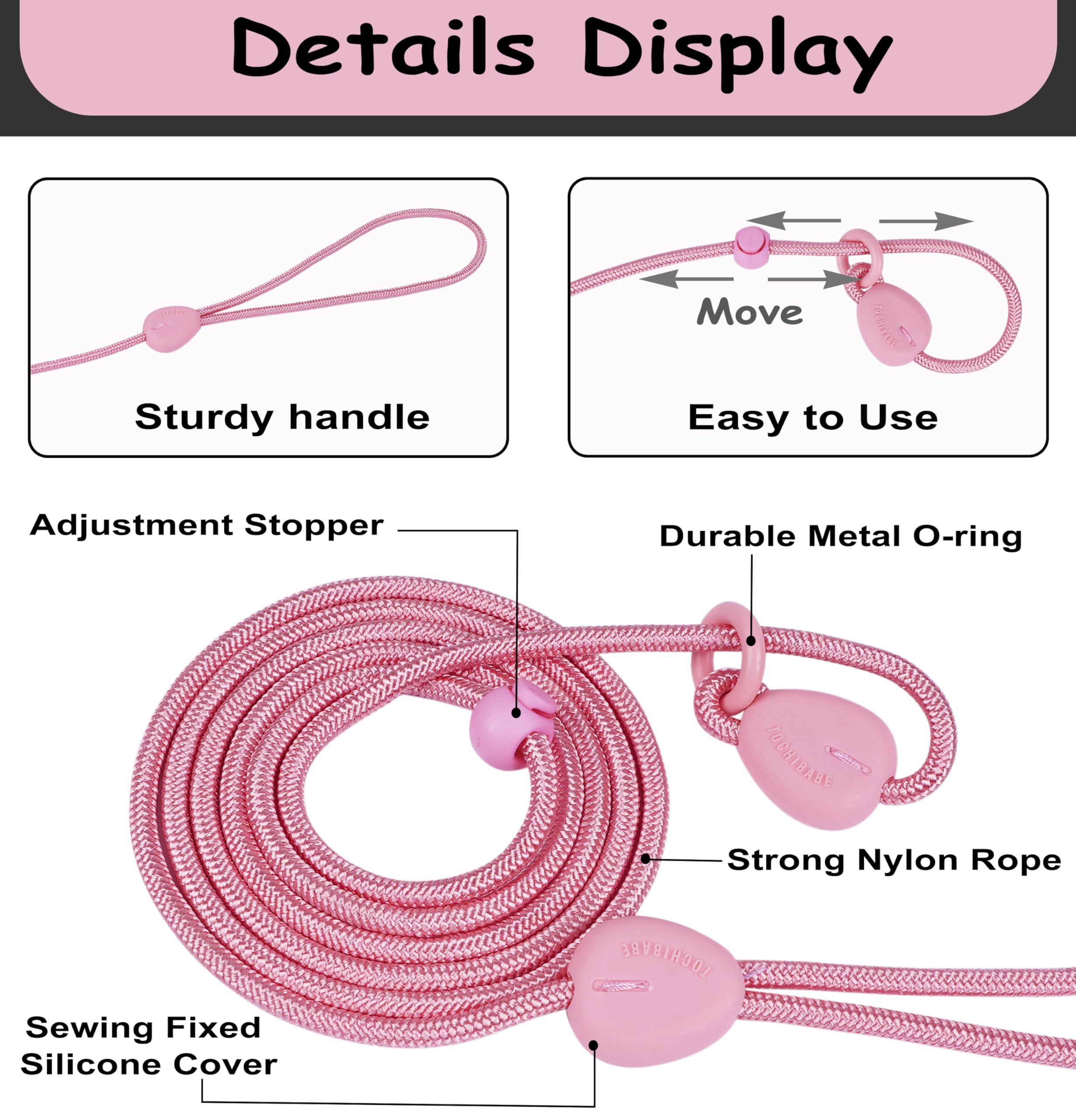 Slip Leash for Dogs 6FT Slip Lead Strong Dog Training Leash Heavy Duty Slip Leash No Pull Dog Slip Lead Comfortable Rope Dog Lea