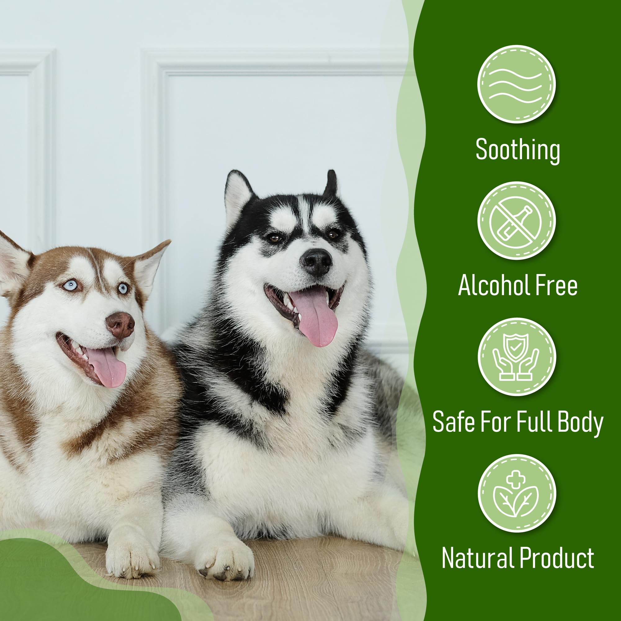 8 Dog Glove Wipes For Paws And Butt Ears Eyes Face Fur | No Rinse Lavender Scented Dog Grooming Glove | Large Size Natural Gentl