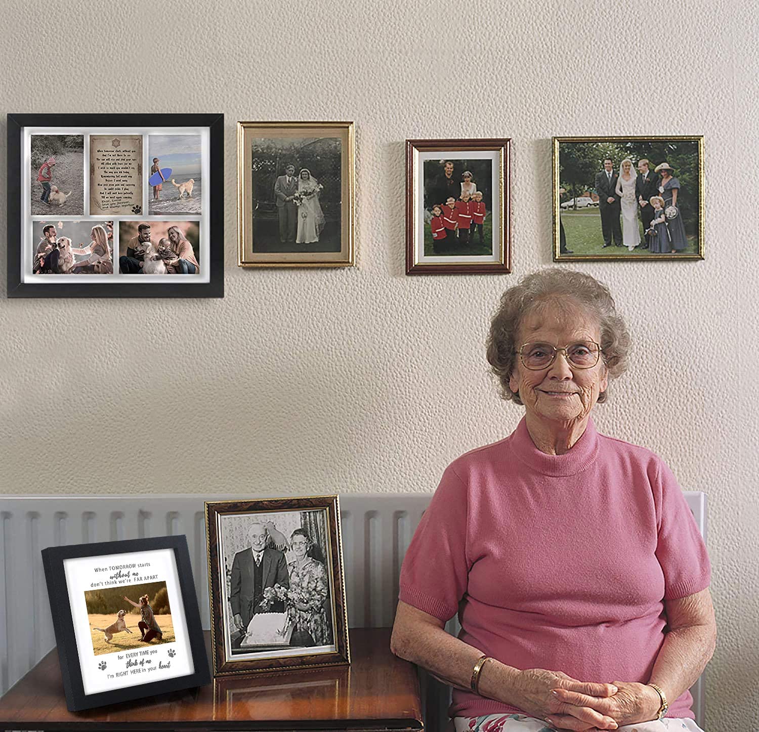 Kcrasan Pet Memorial Collage Frame - Dog Memorial Picture Frame For Pet Loss Of Gift - Dog Remembrance Frame Dog Or Cat With Sympathy Pet Tribute Keepsake