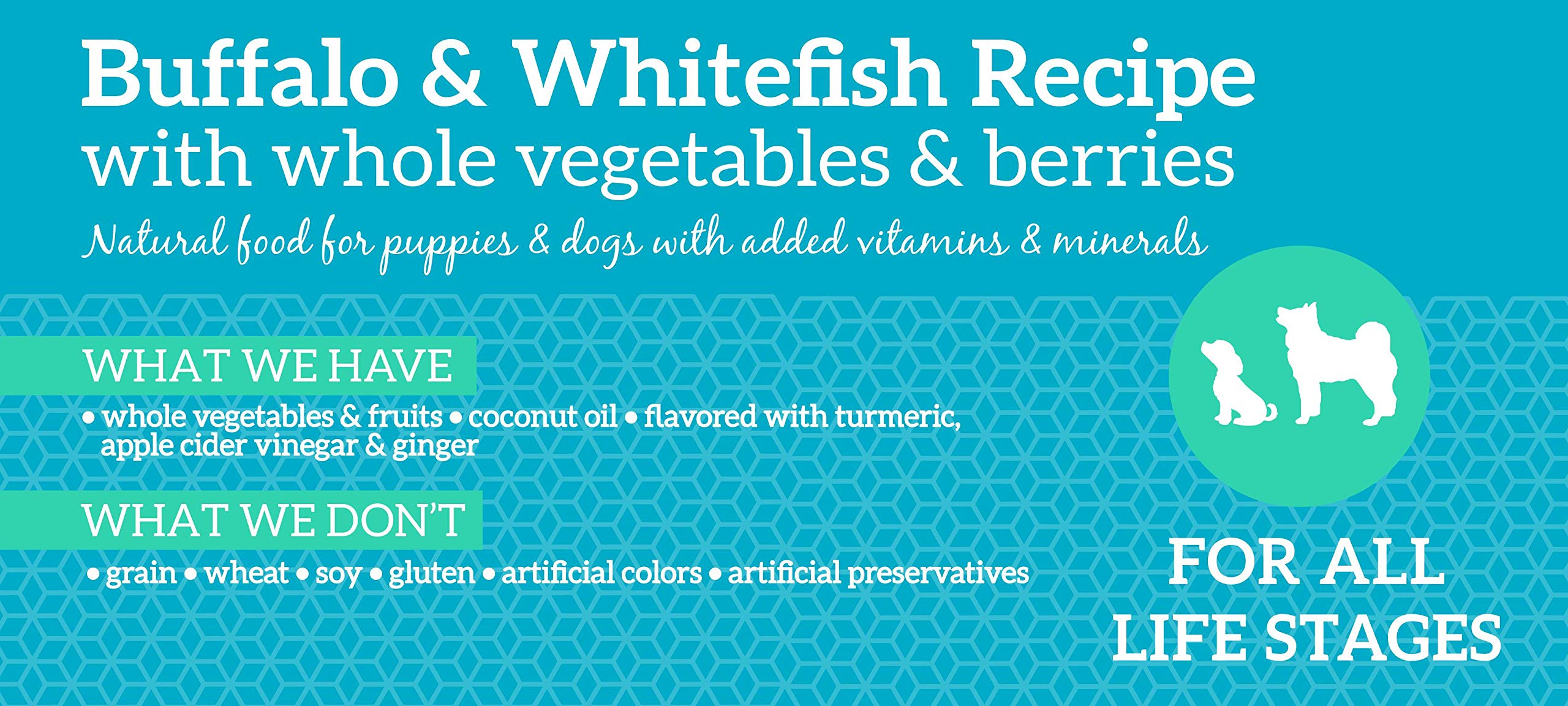 Health Extension Grain Free Buffalo & Whitefish Little Bites (1 lb / 0.45 kg) - Small Kibble Formula with Omega 3 & Whole Foods
