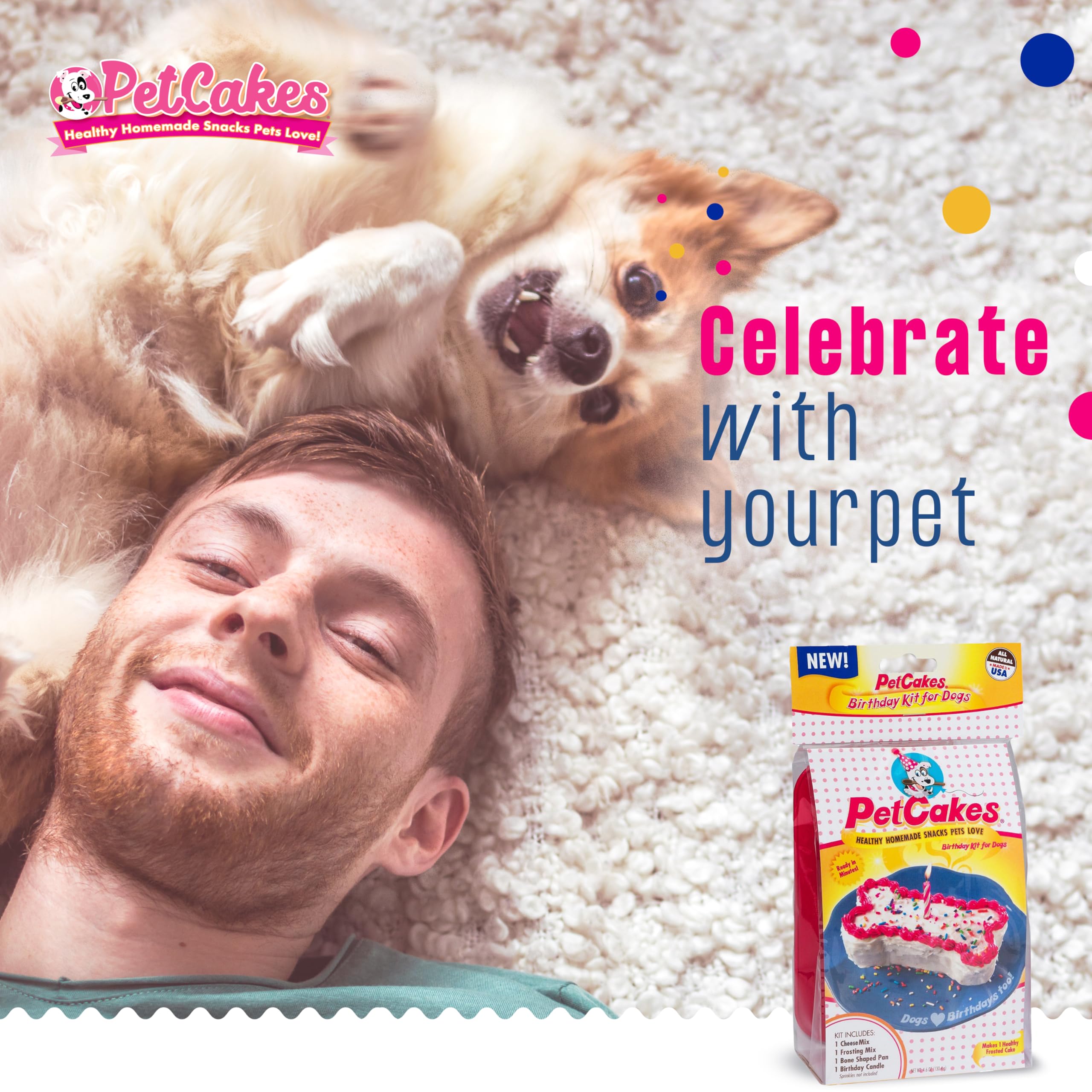 Petcakes Birthday Cake Kit For Dogs, 7 x 4.5 x 3