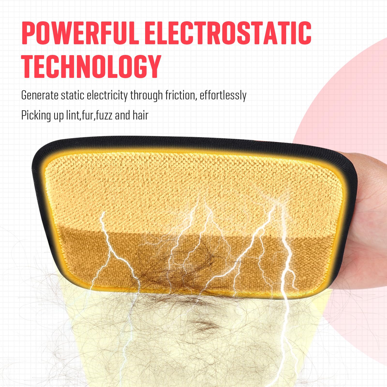 Verdevilla Pet Hair Remover, Electrostatic Pet Hair Removal Gloves, Reusable Cat & Dog Hair Remover For Couch, Furniture, Carpet